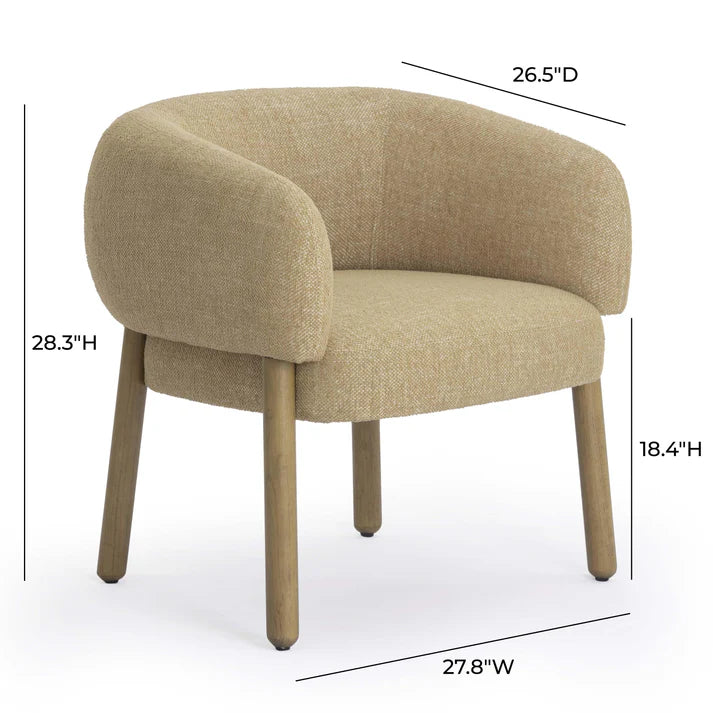 Foxy Textured Fabric Accent Chair