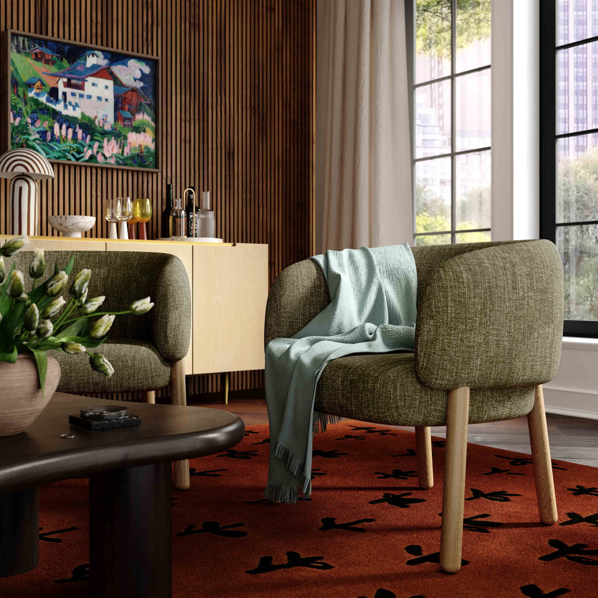 Foxy Performance Fabric Accent Chair