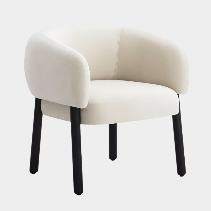 Foxy Cream Performance Basketweave Chenille Accent Chair