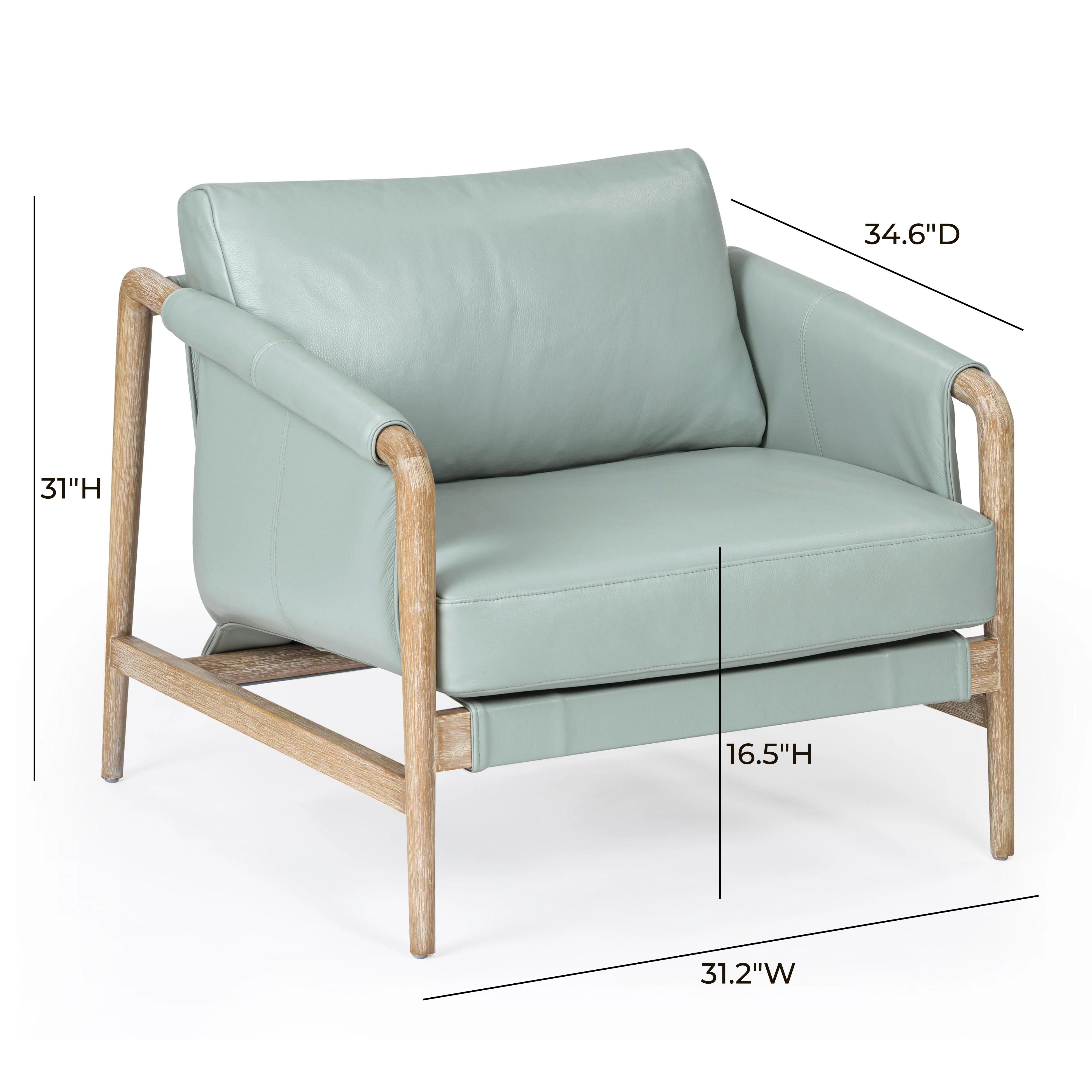 Chakka Contract-Grade Genuine Leather Accent Chair