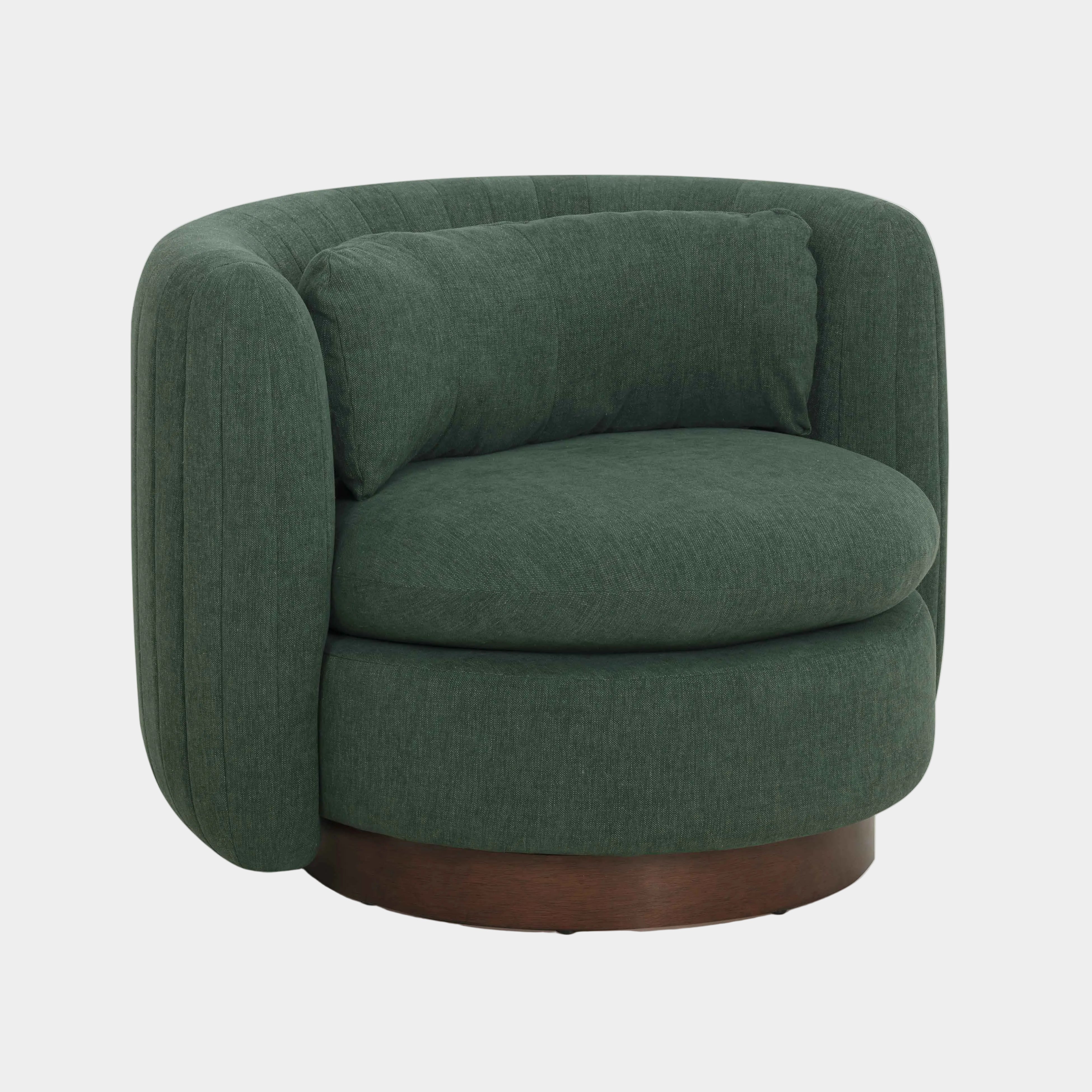 Nura Contract-Grade Chenille Swivel Accent Chair