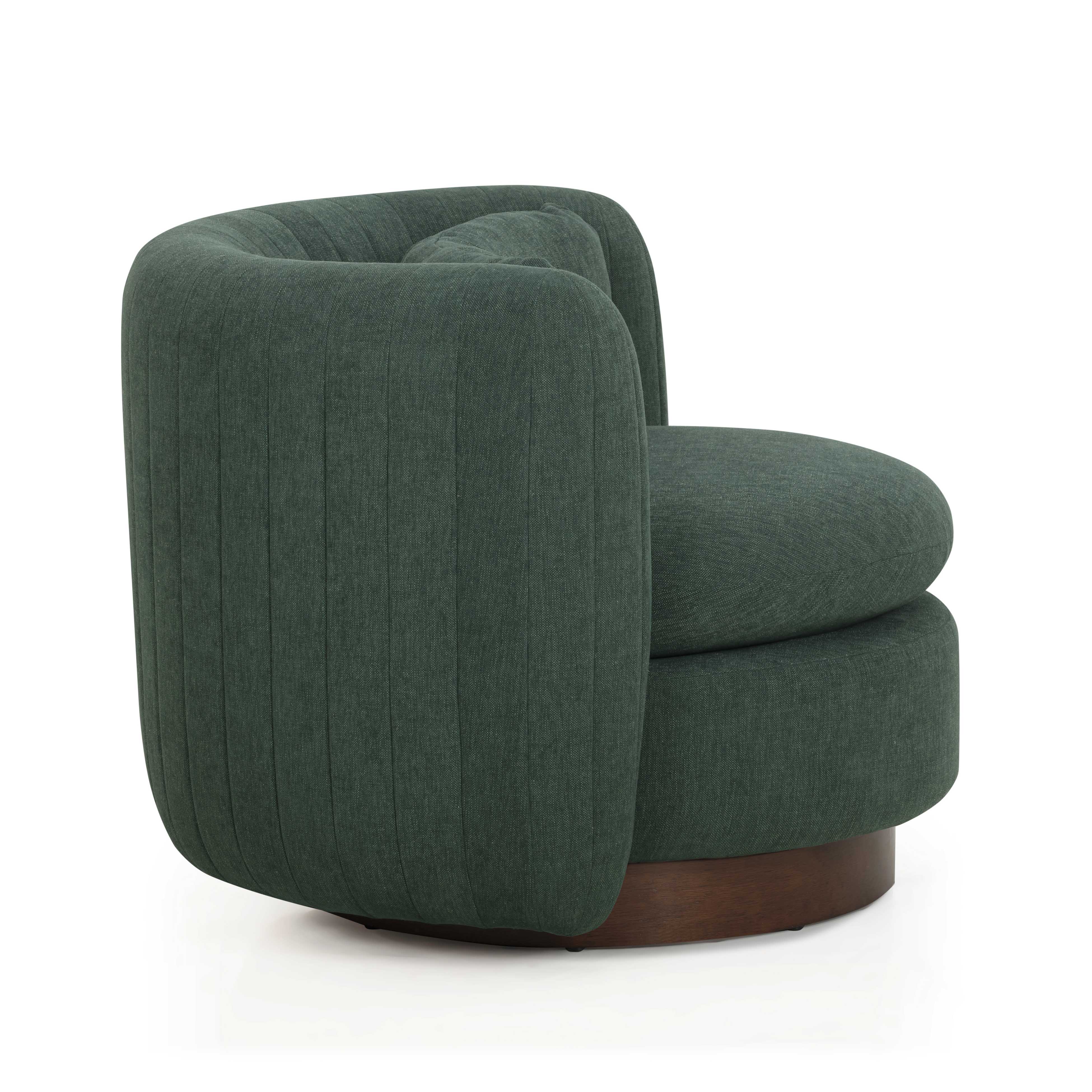 Nura Contract-Grade Chenille Swivel Accent Chair