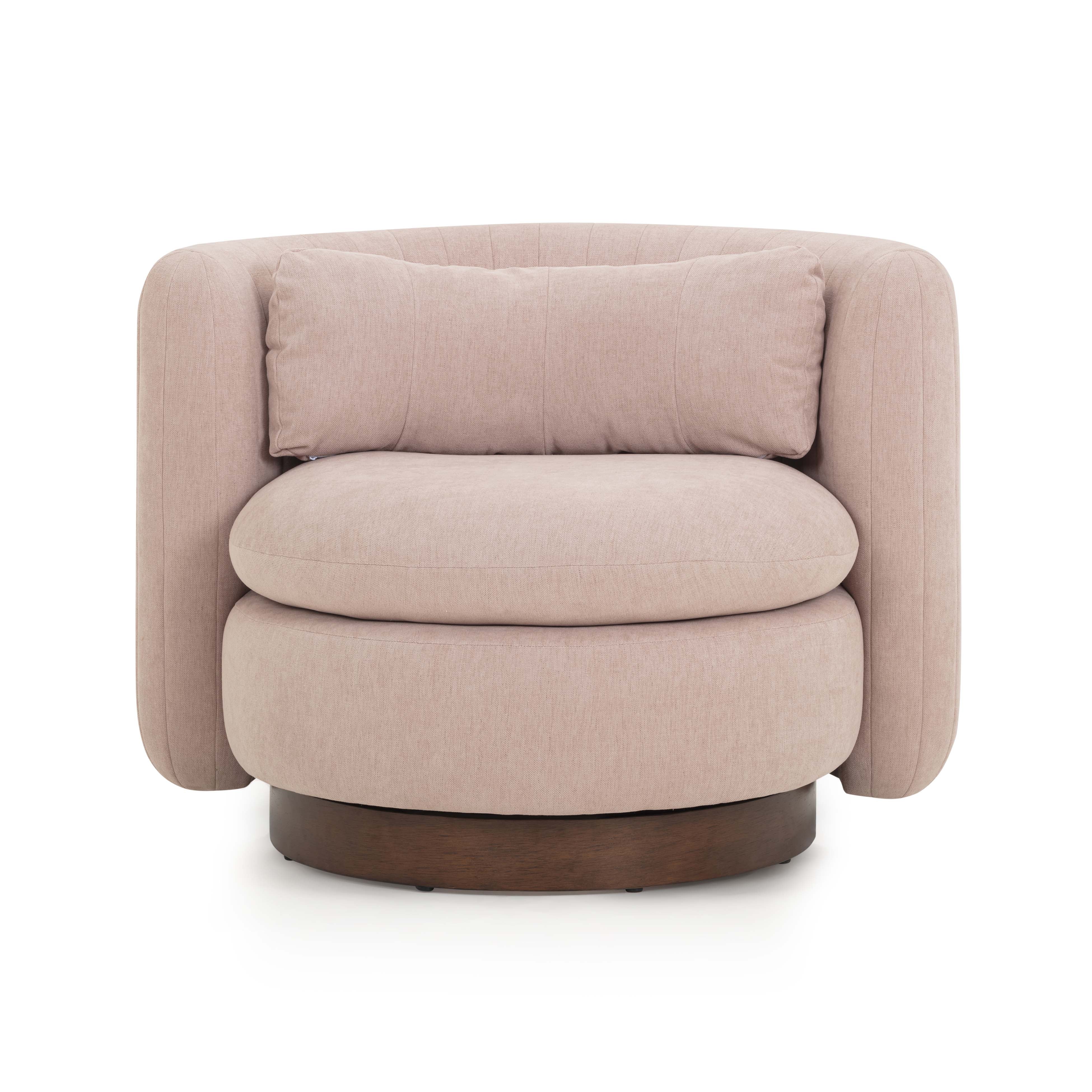 Nura Contract-Grade Chenille Swivel Accent Chair