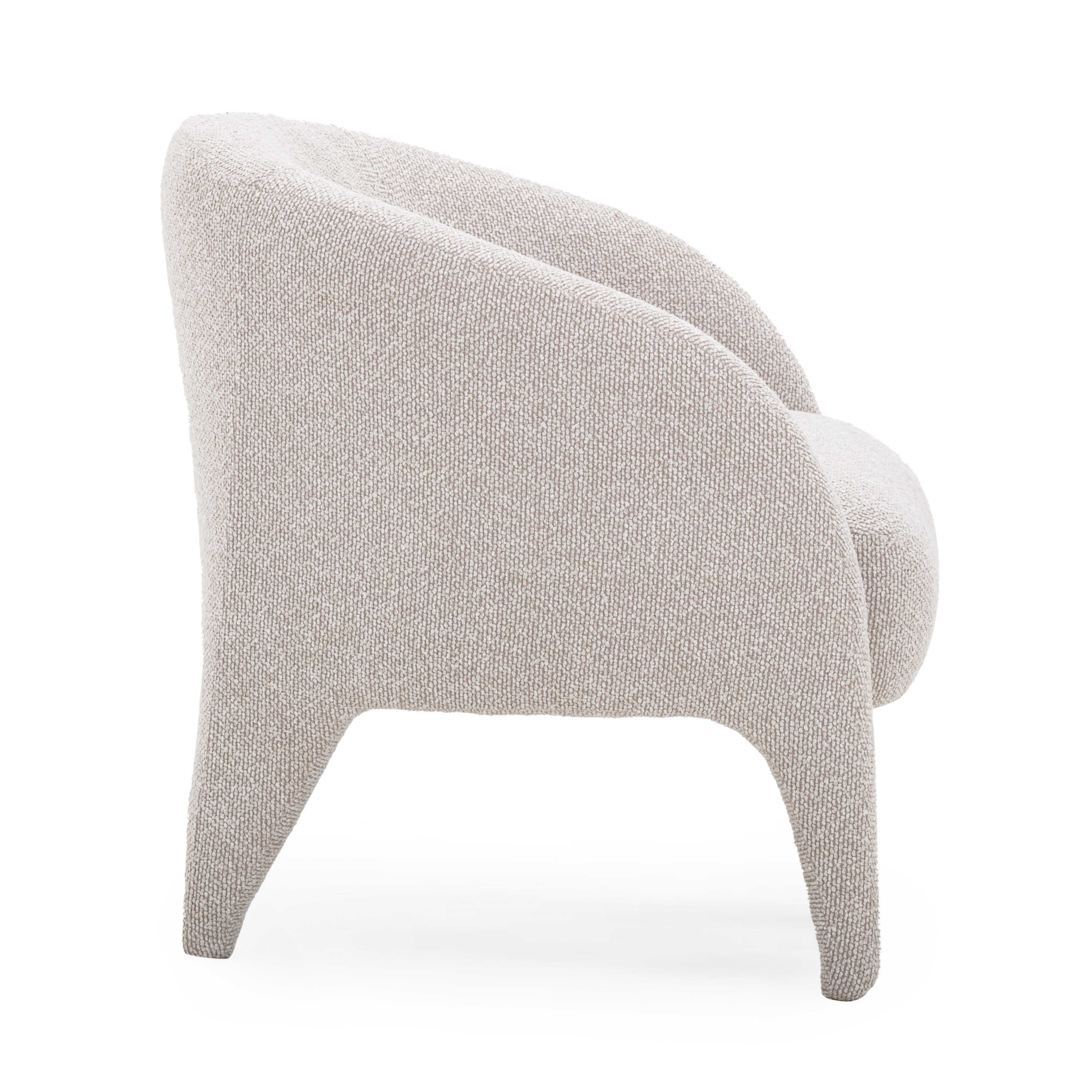 Kris Warm Grey Performance Boucle Accent Chair