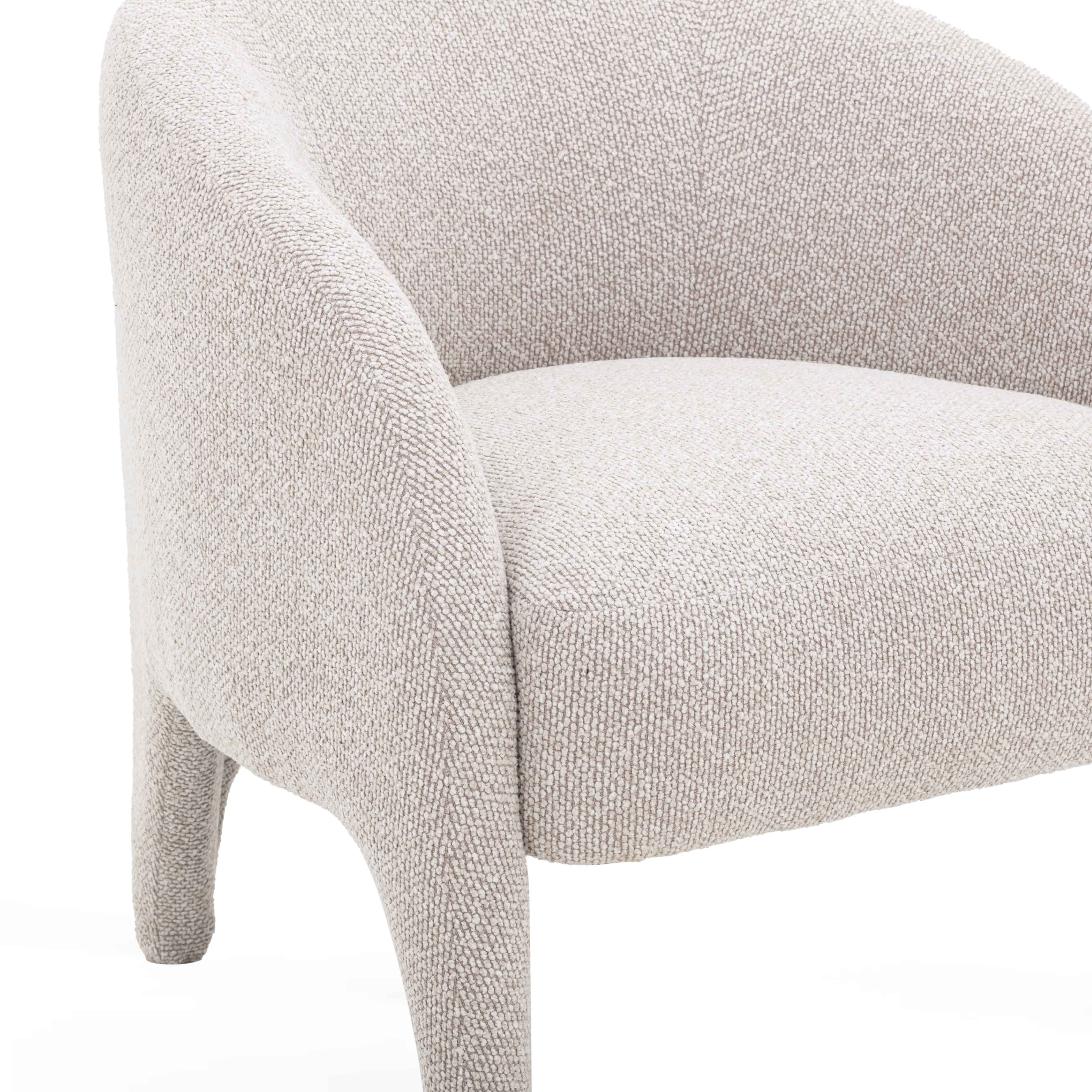 Kris Warm Grey Performance Boucle Accent Chair