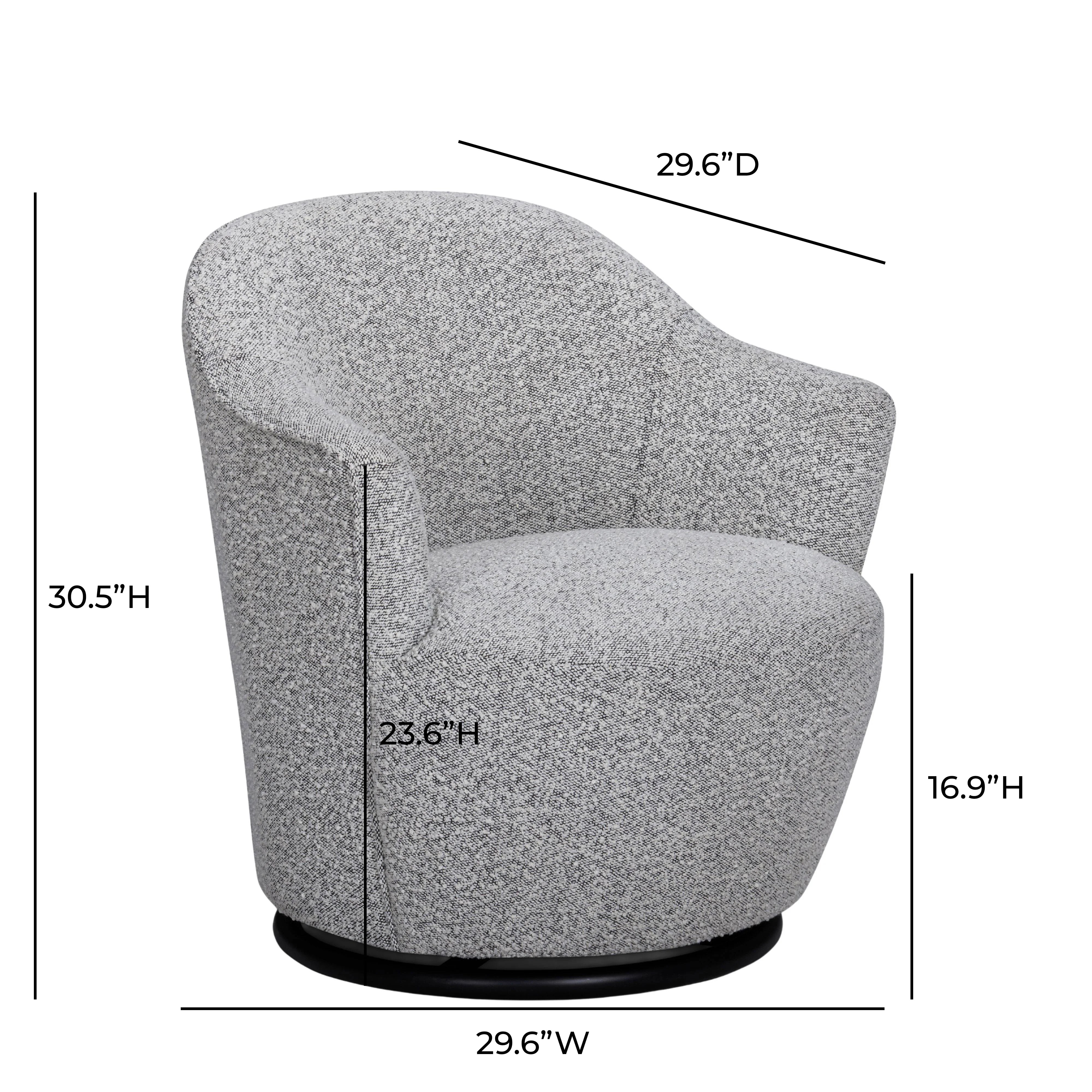 Chaise pivotante Skyla Cream Boucle 