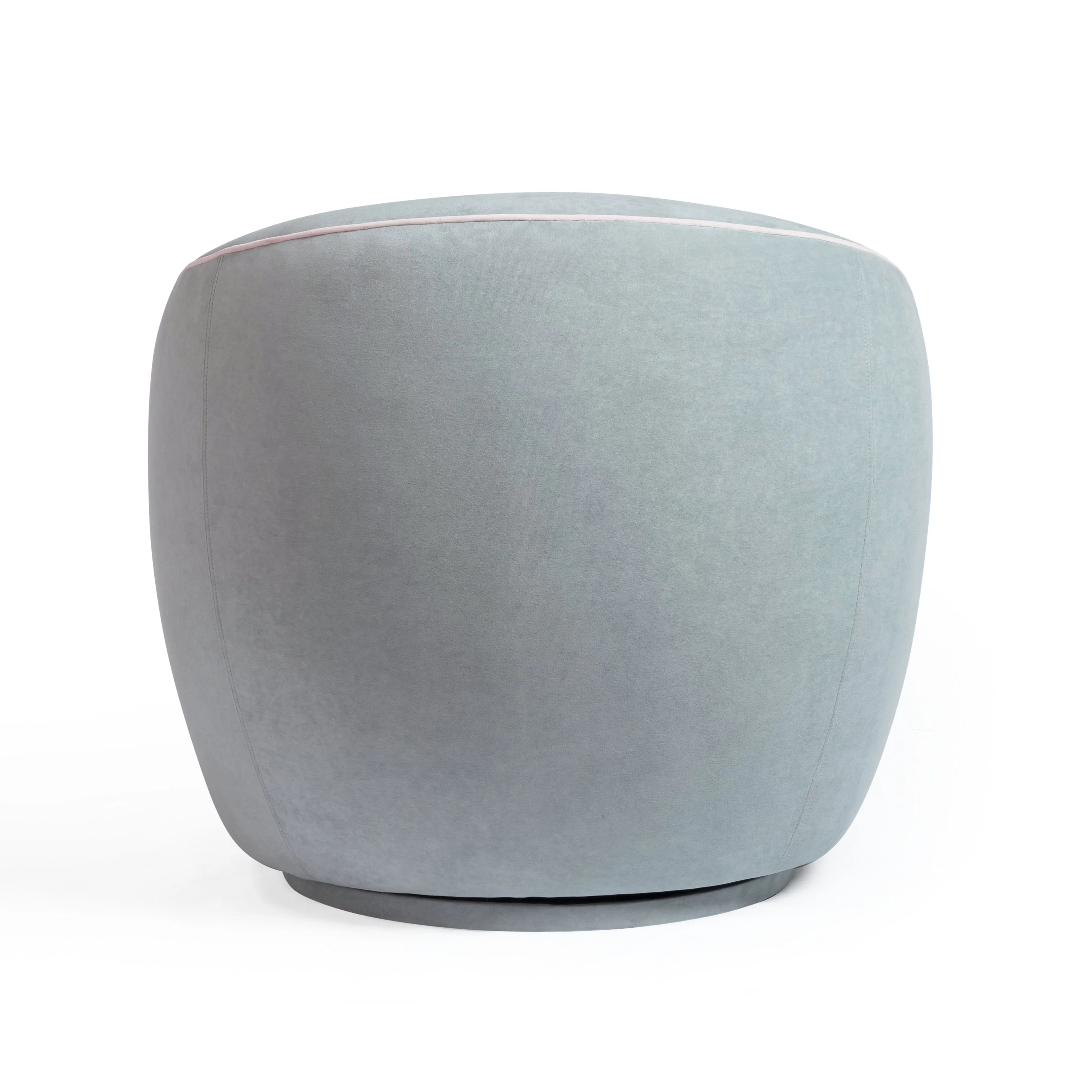 Jordan Contrast Piping Performance Velvet Swivel Accent Chair