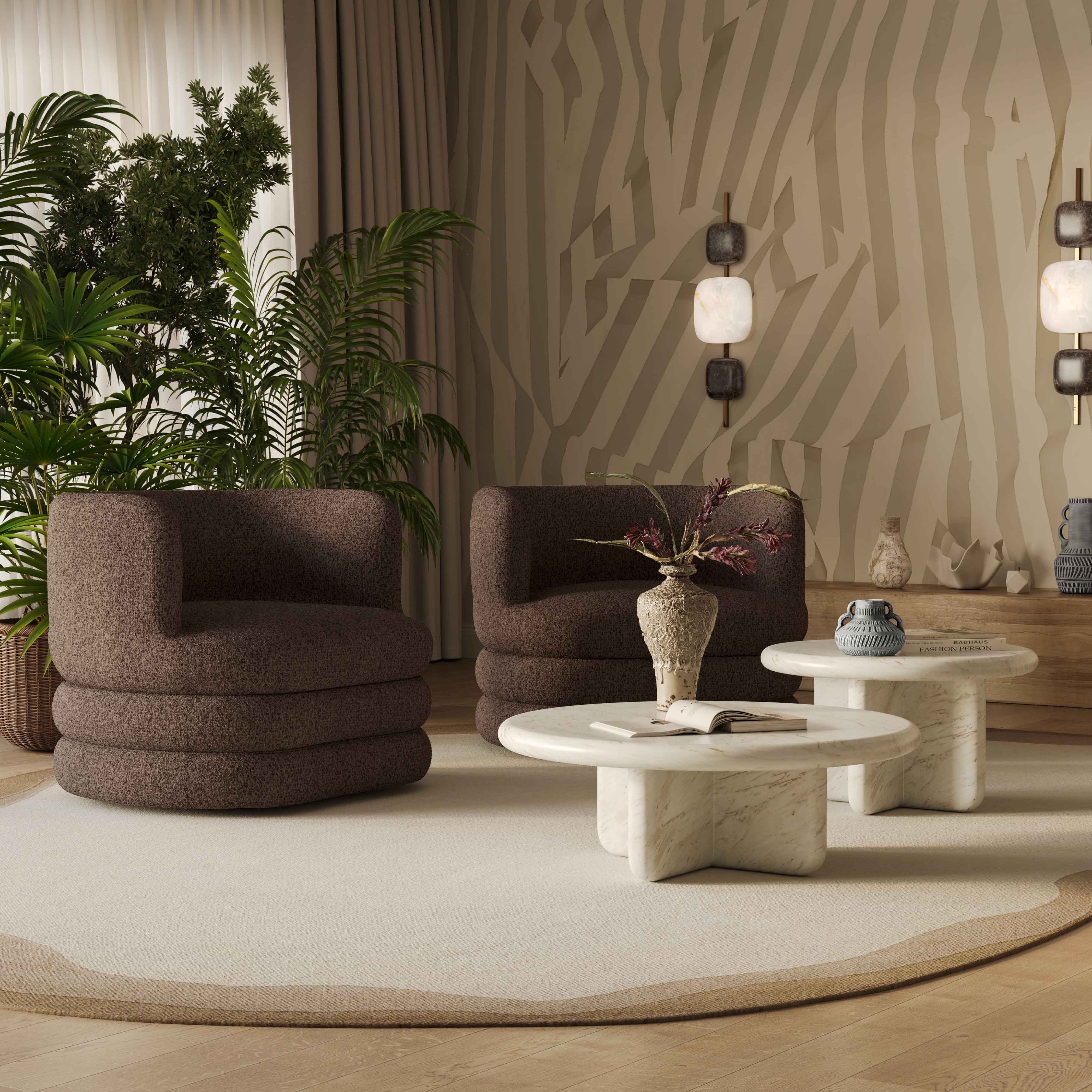 Astor Heavy Performance Boucle Swivel Hotel Lounge Chair