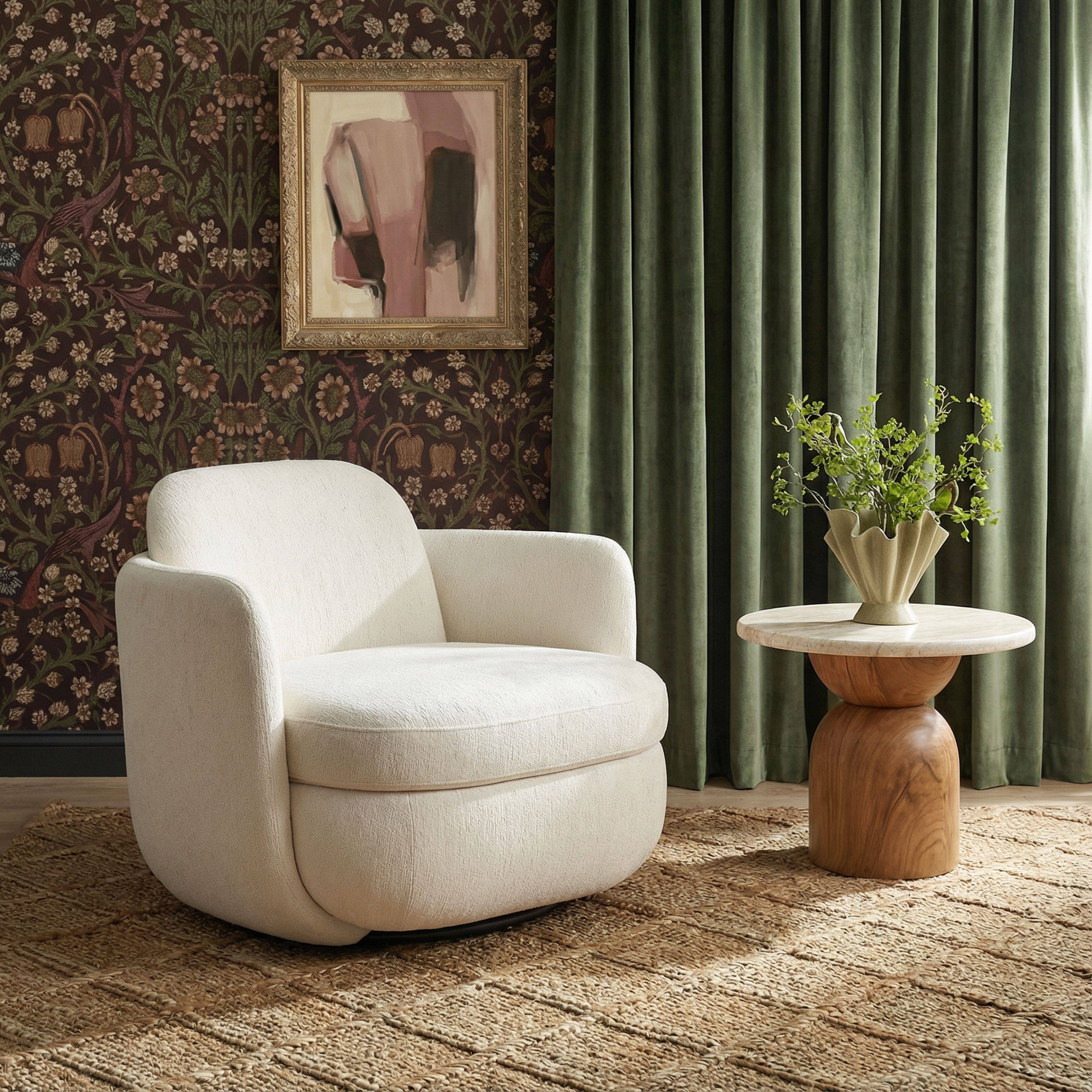Wolfie Performance Chenille Swivel Accent Chair