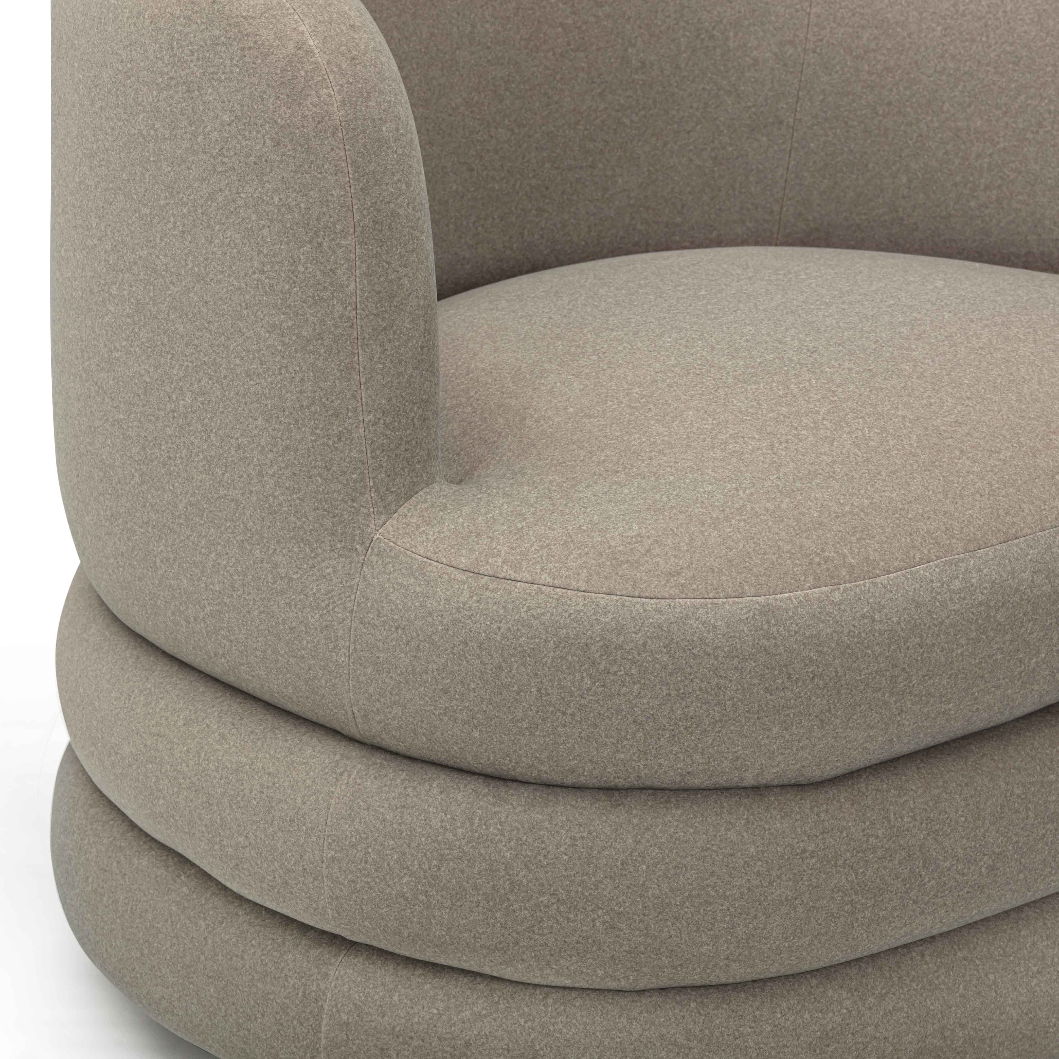 Astor Performance Faux Mohair Swivel Hotel Lounge Chair