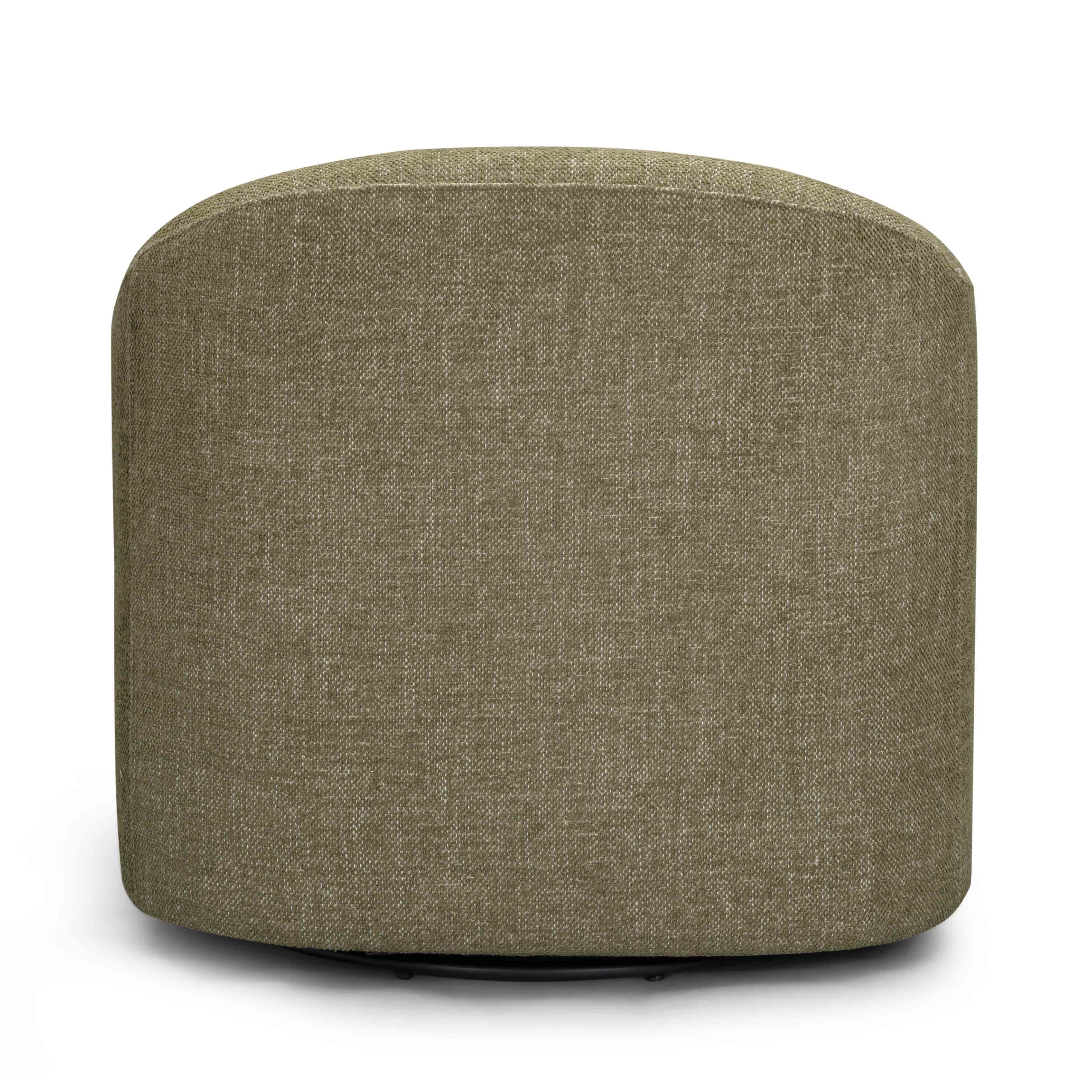 Thao Contract-Grade Basketweave Fabric Swivel Accent Chair