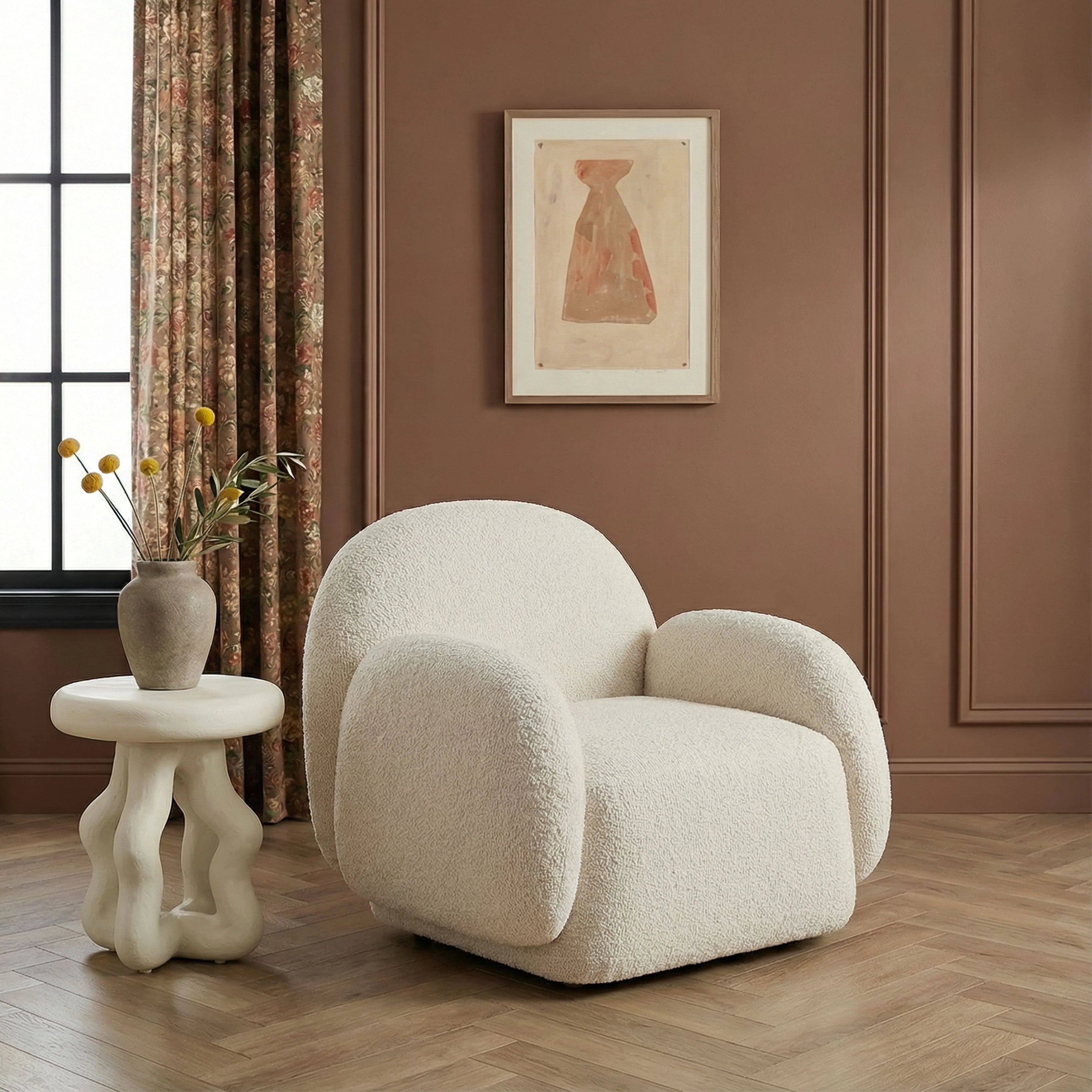 Marius Contract-Grade Boucle Accent Chair