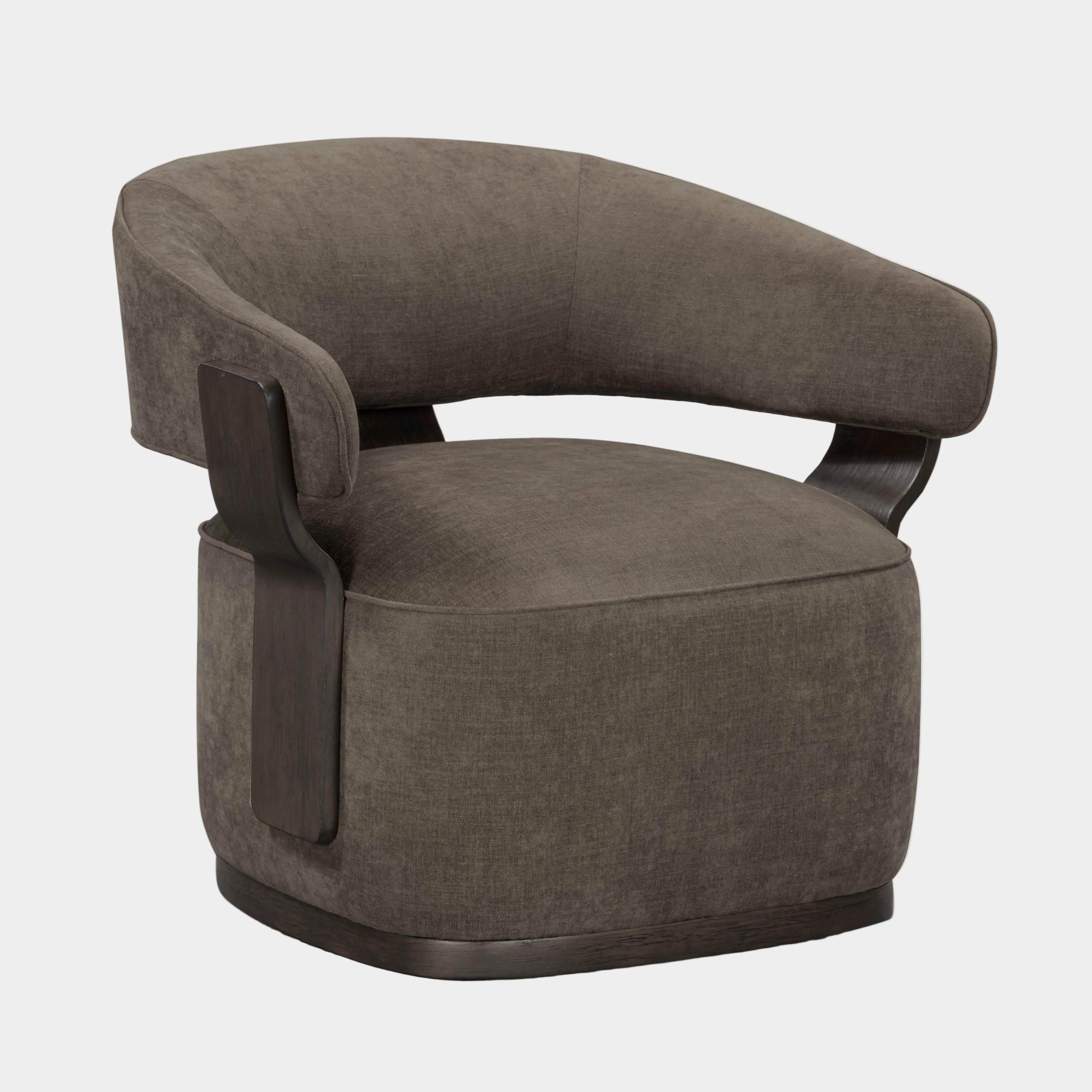 Madison Linen Performance Chenille Swivel Accent Chair