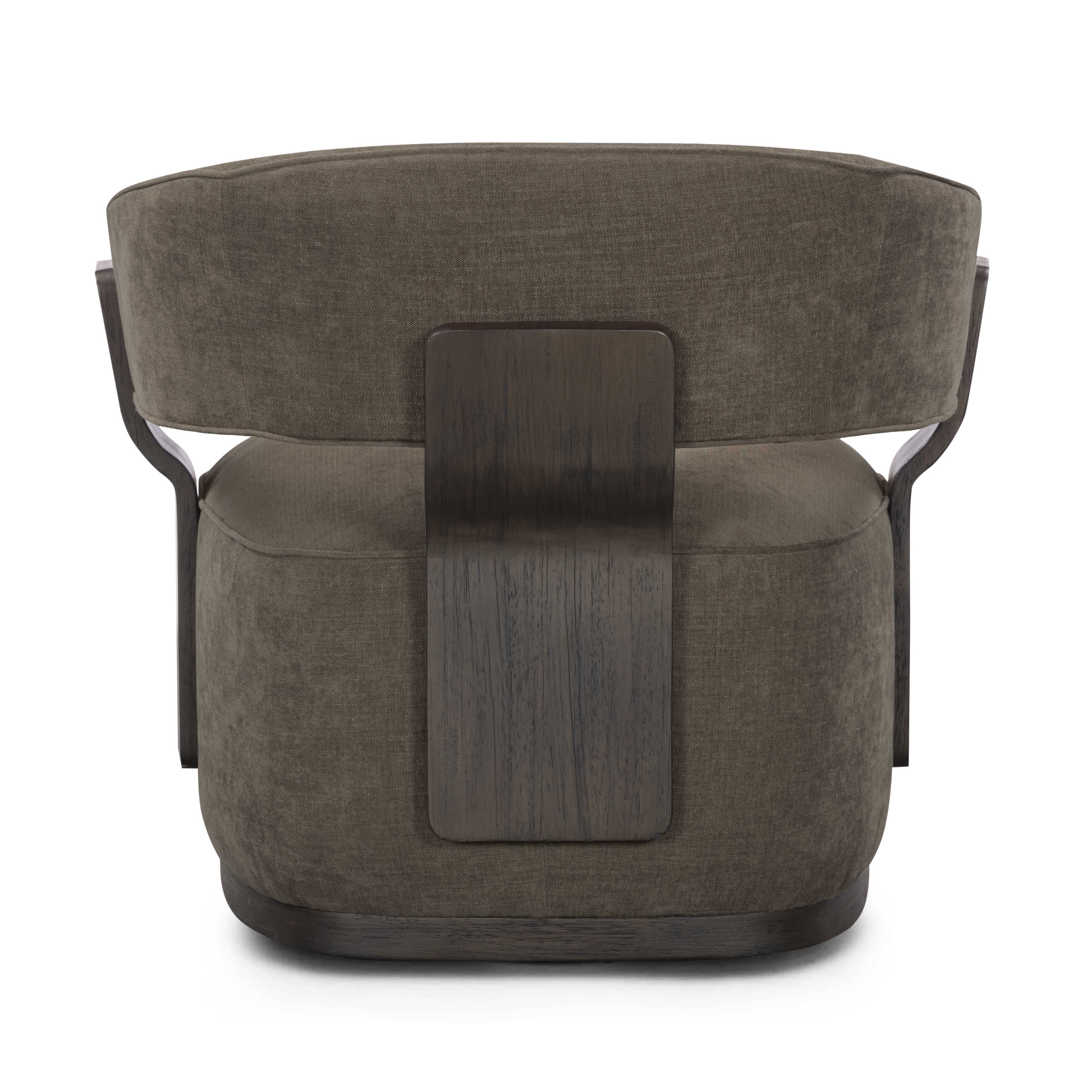 Madison Linen Performance Chenille Swivel Accent Chair