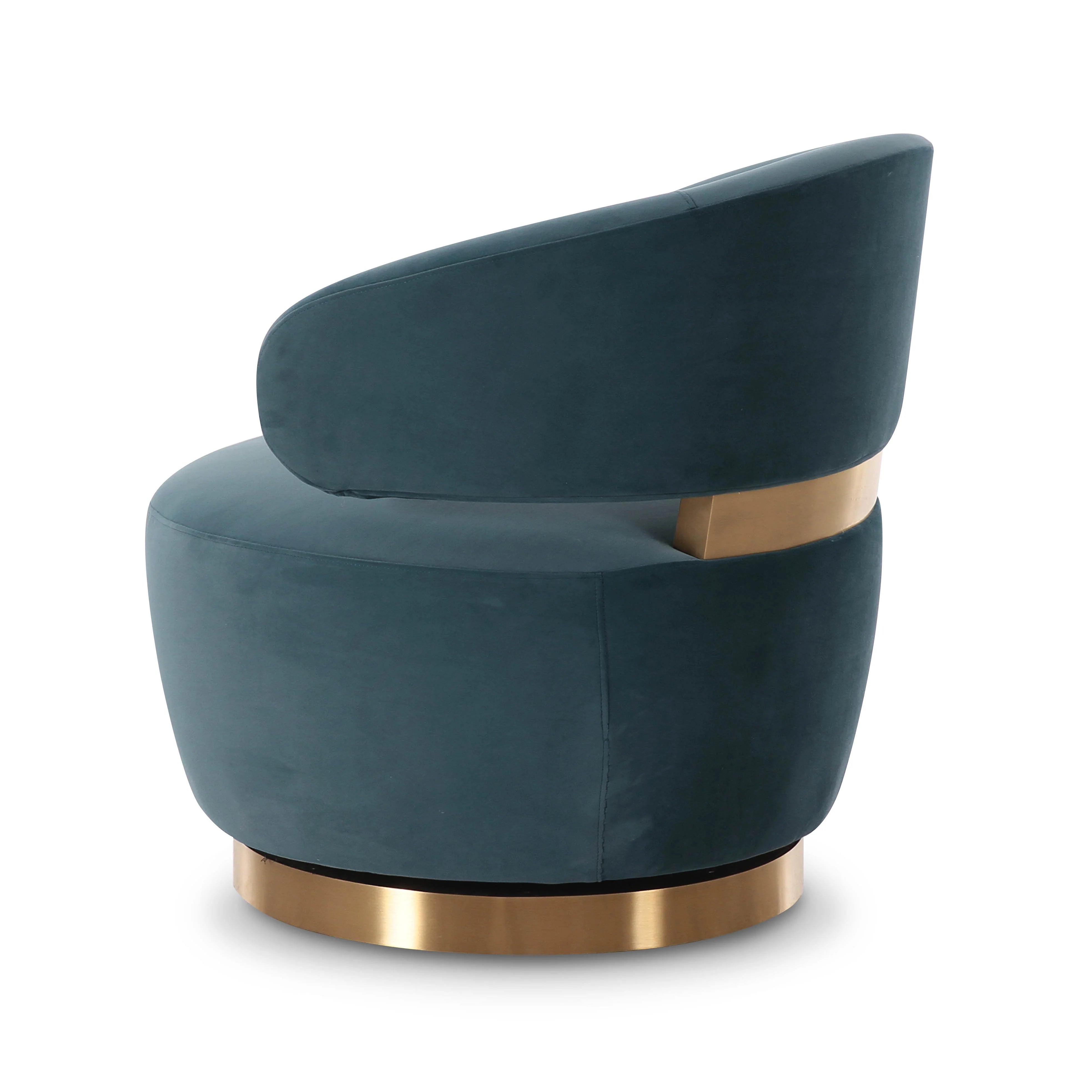 Austin Dark Teal Performance Velvet Swivel Accent Chair