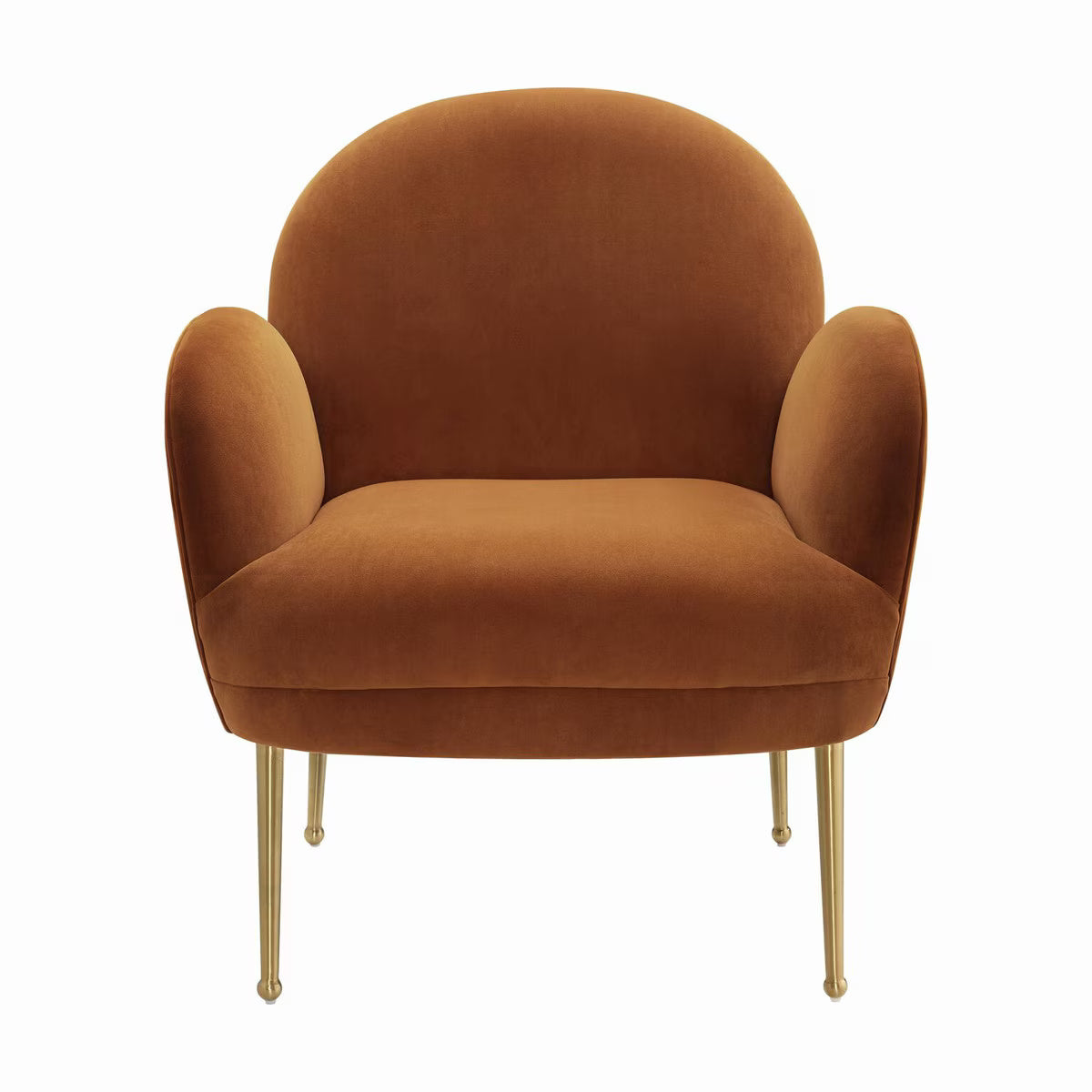 Gwen Cognac Velvet Chair