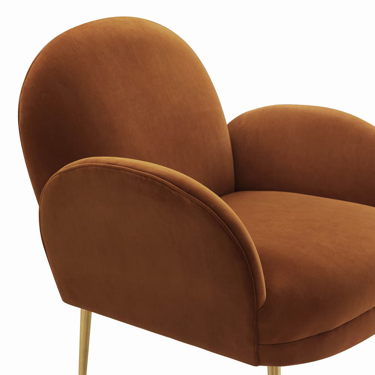 Gwen Cognac Velvet Chair