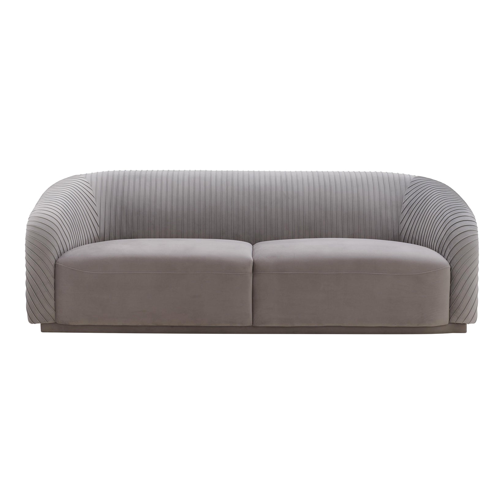 Yara Pleated Beige Velvet Sofa By Inspire Me! Home Decor