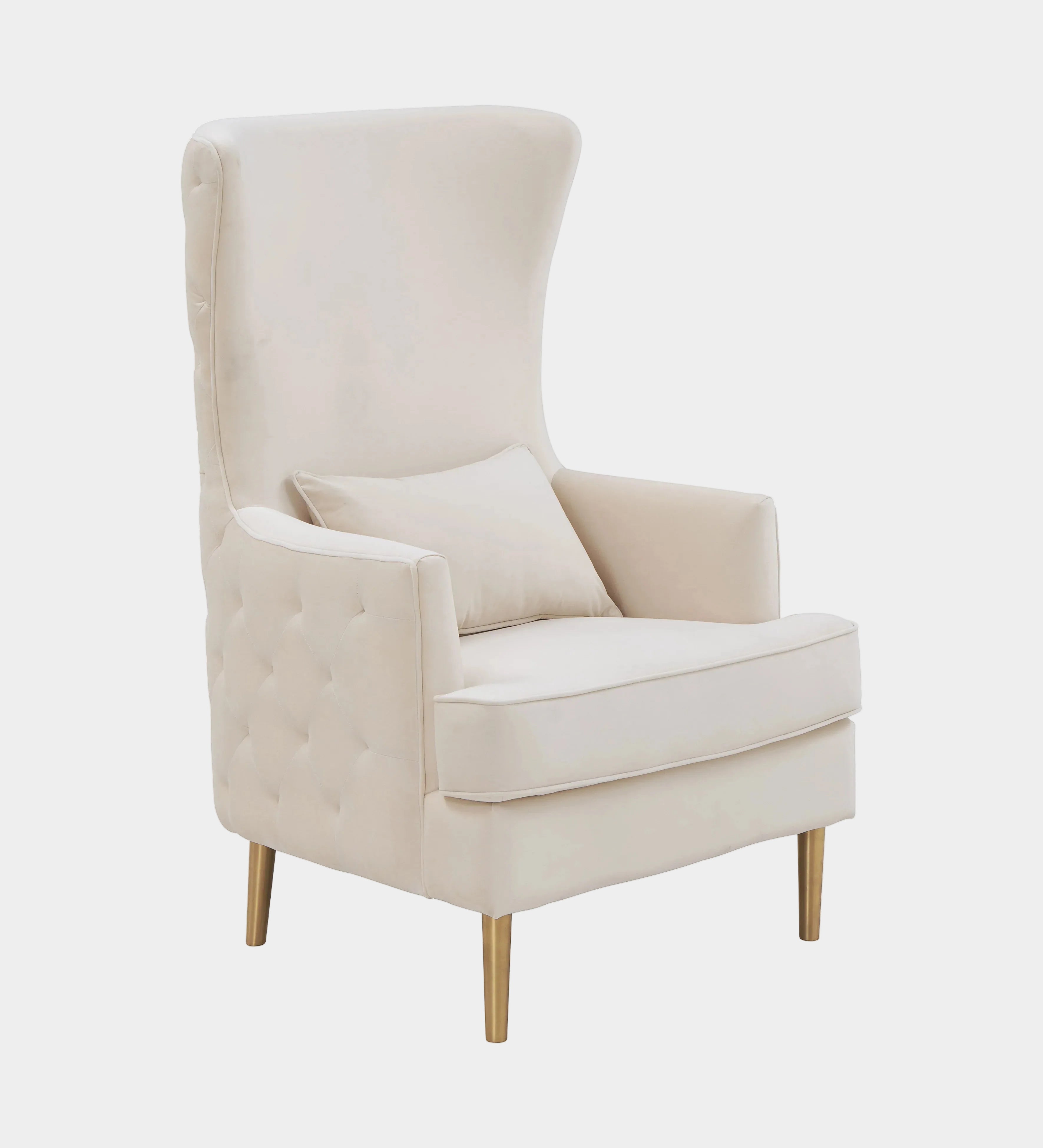 Alina Performance Velvet Tall Tufted Back Chair
