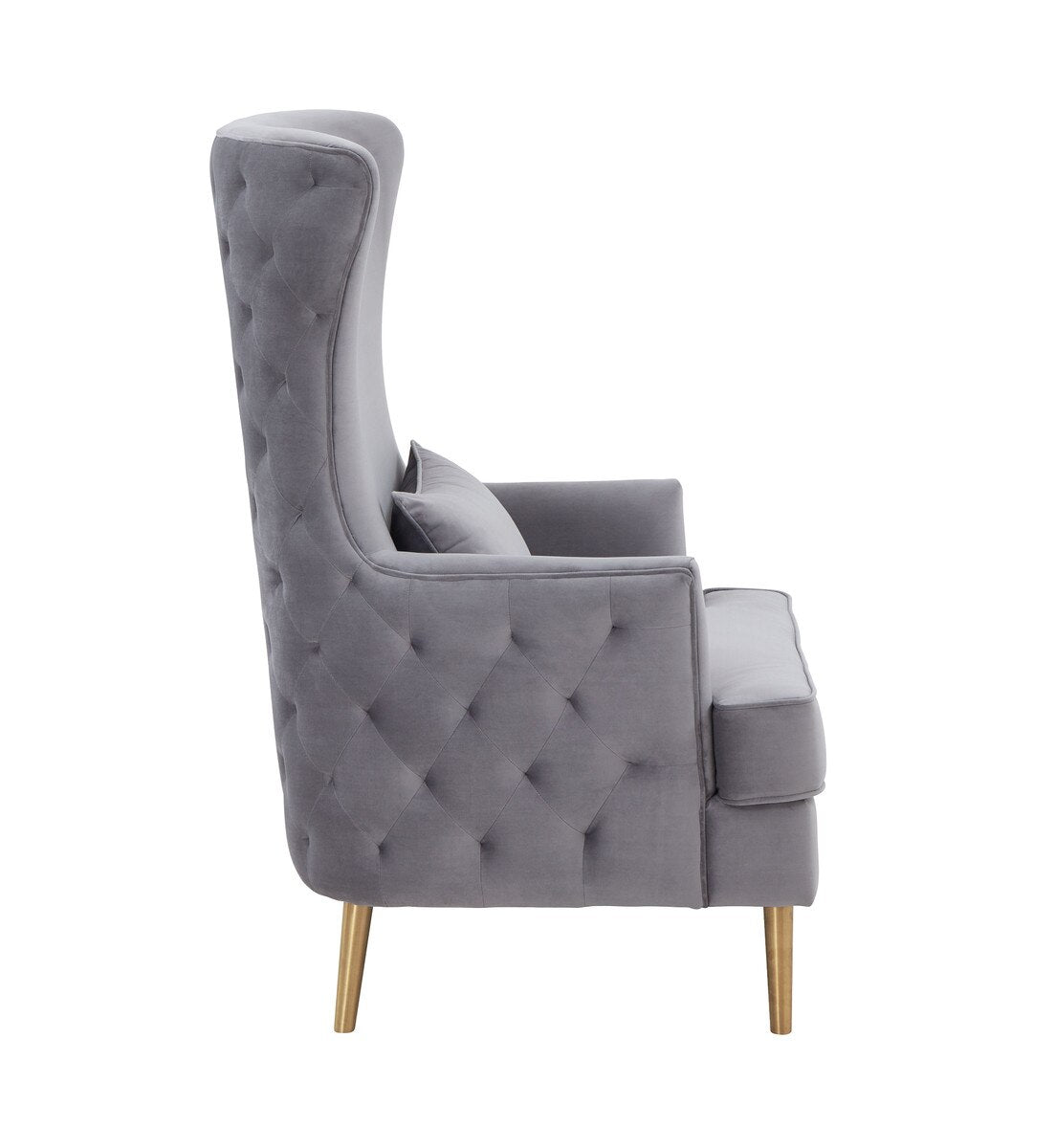 Alina Grey Tall Tufted Back Chair By Inspire Me! Home Decor