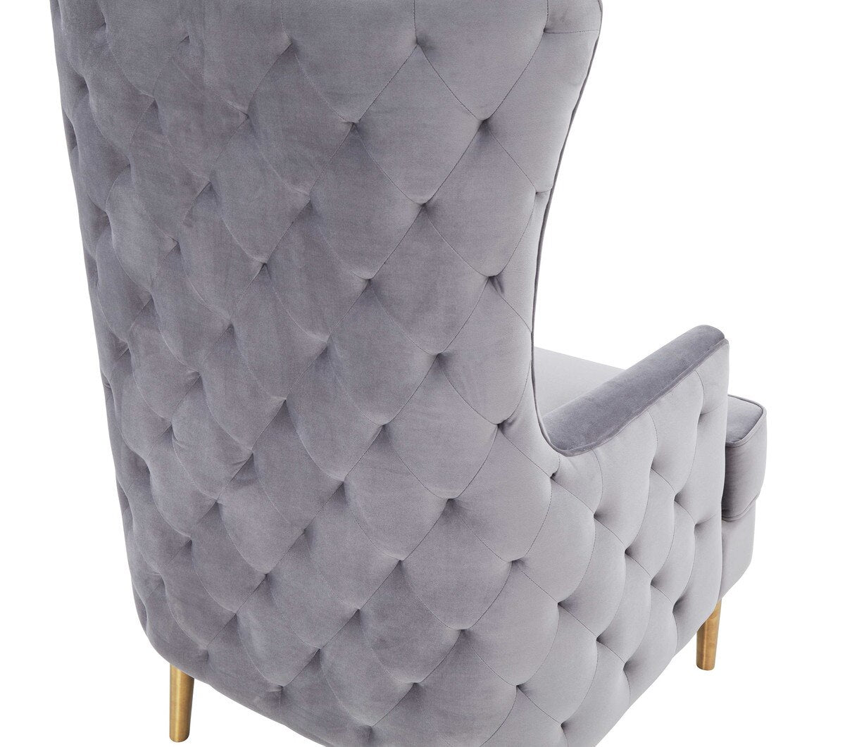 Alina Grey Tall Tufted Back Chair By Inspire Me! Home Decor