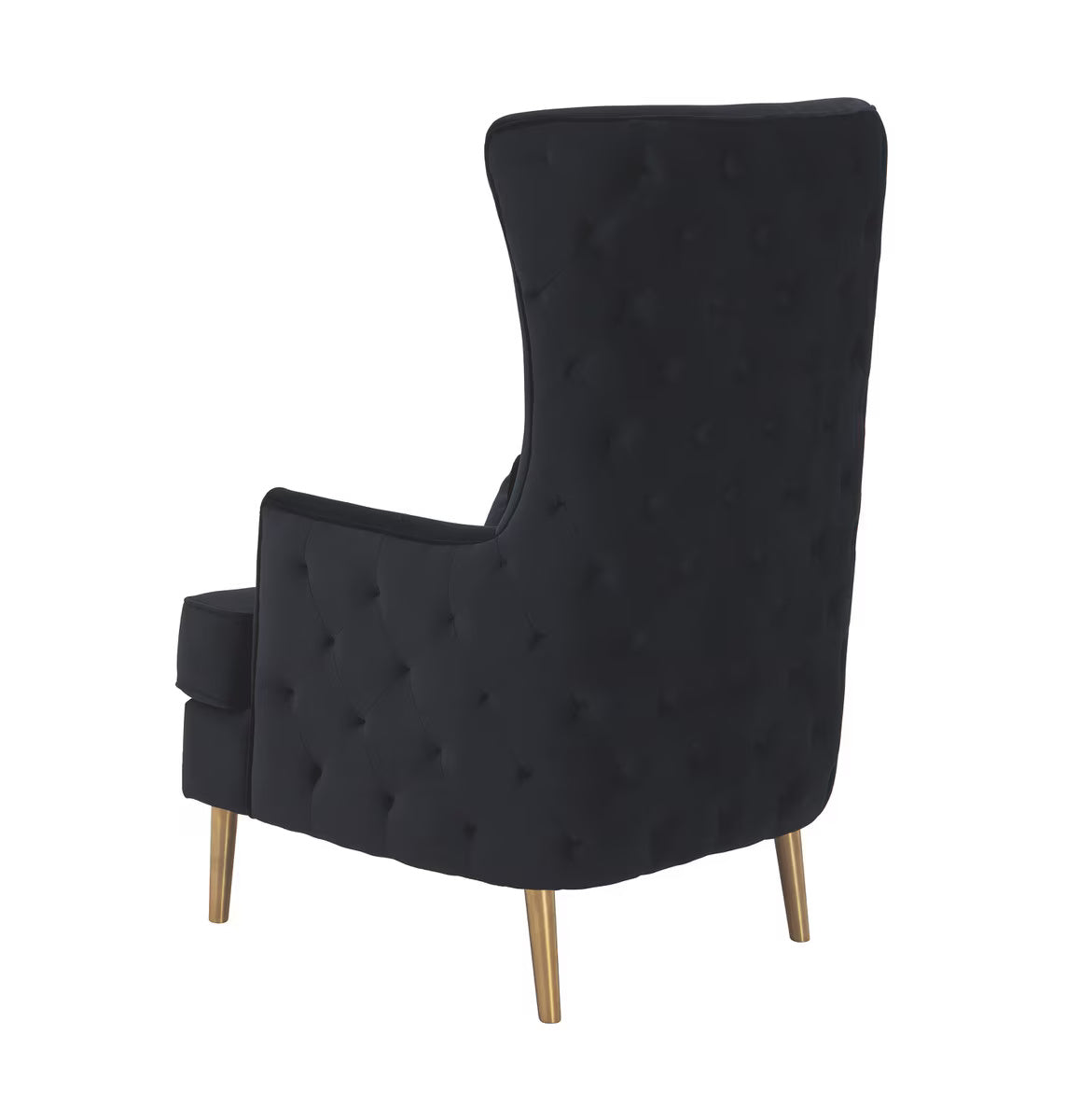 Chaise haute à dossier capitonné Alina noire par Inspire Me! Home Decor