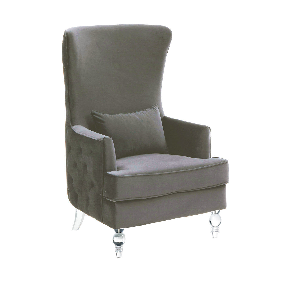 Aubree Velvet Chair with Acrylic Legs