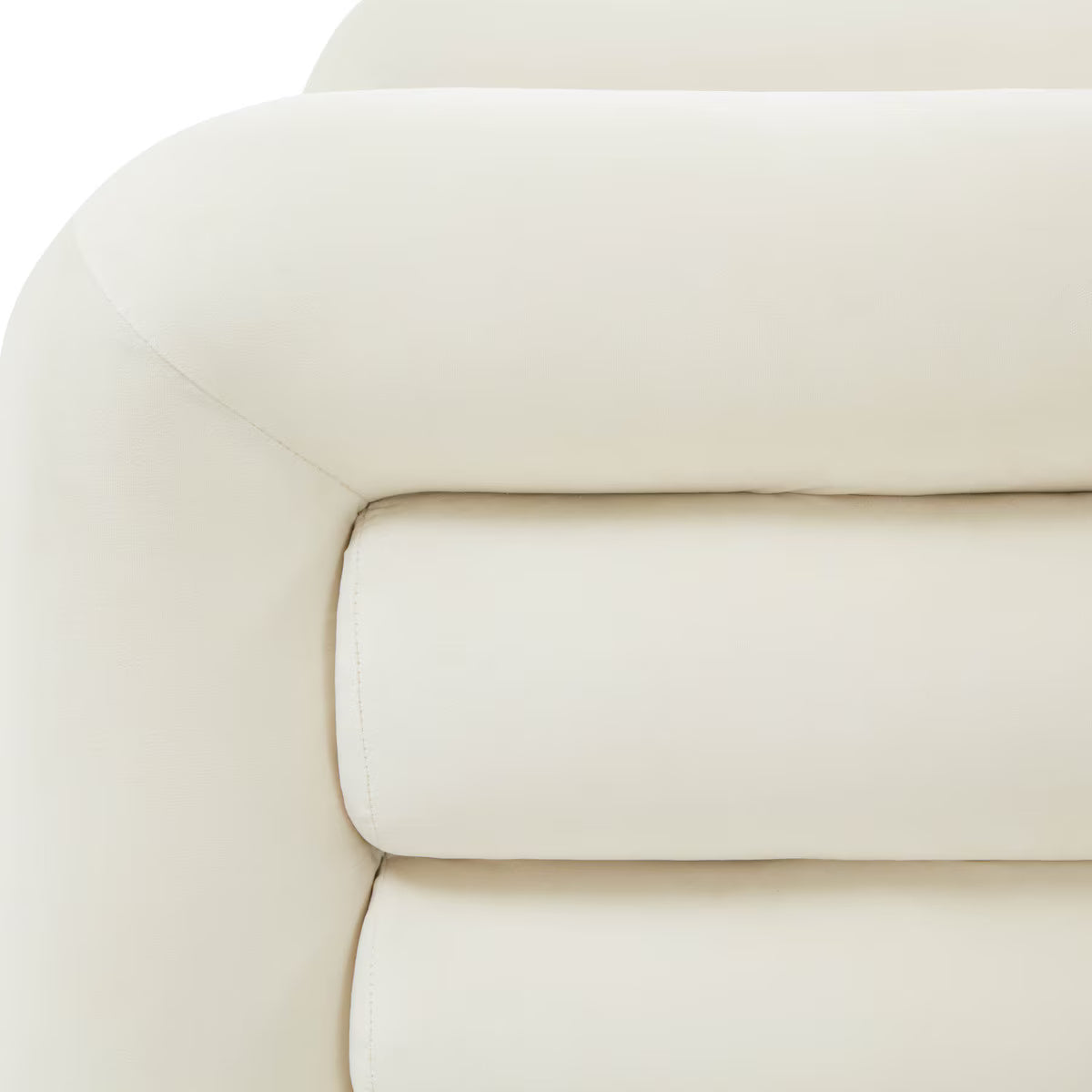 Curves Cream Velvet Lounge Chair