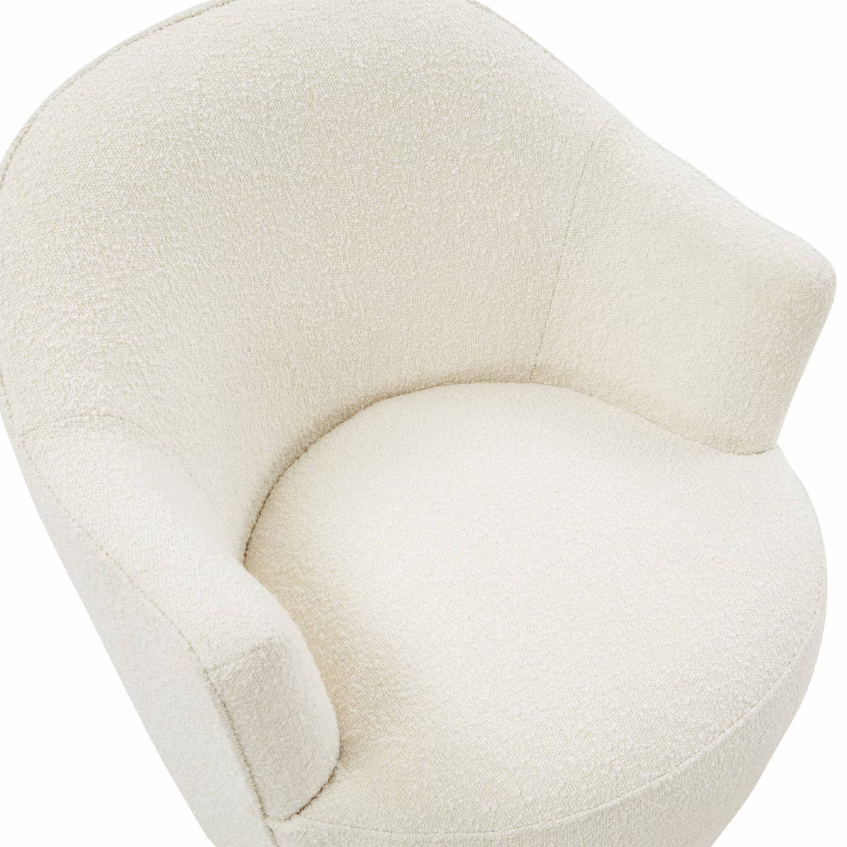 Skyla Cream Boucle Swivel Chair