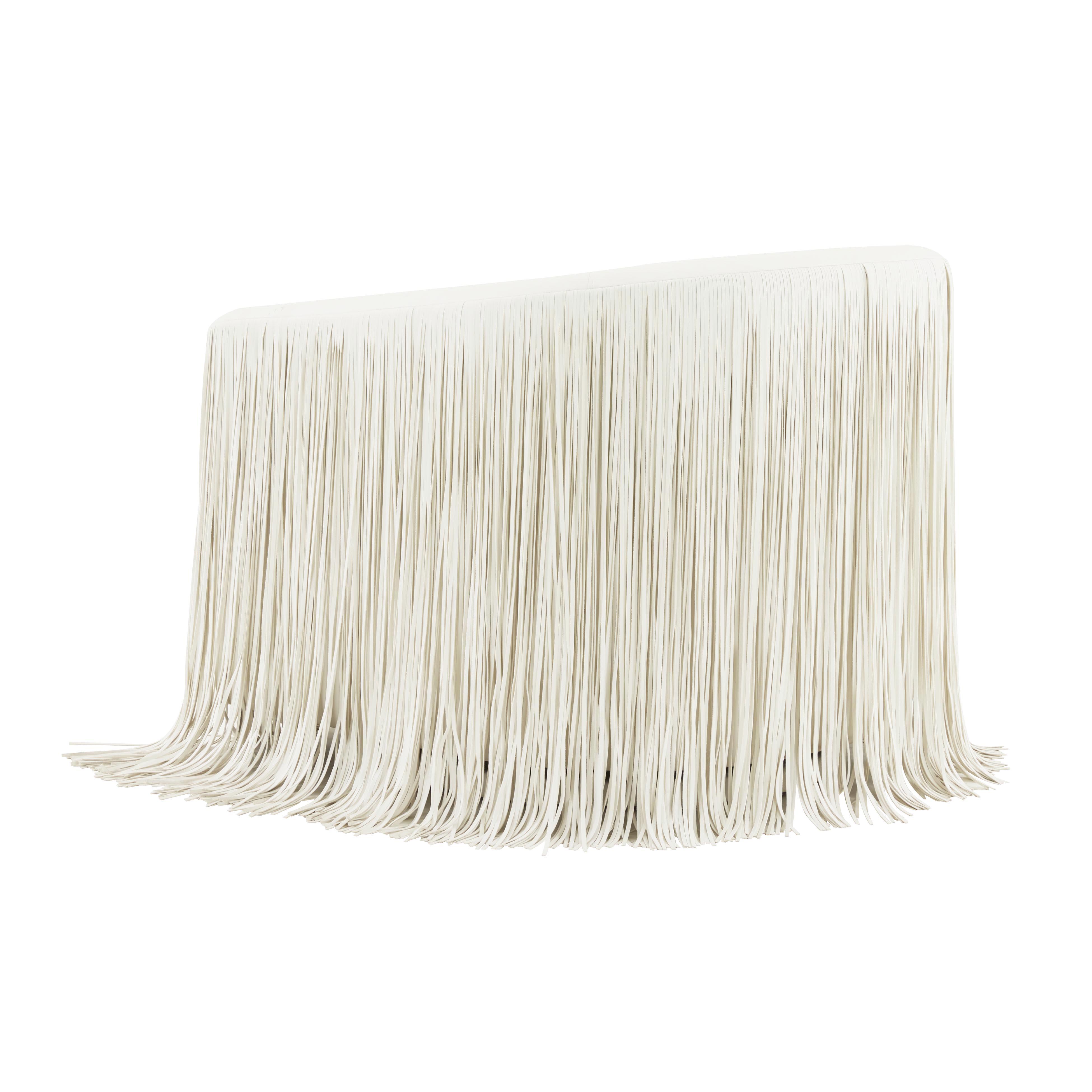 Chaise pivotante Shag Me Ivory Performance en cuir végétalien 