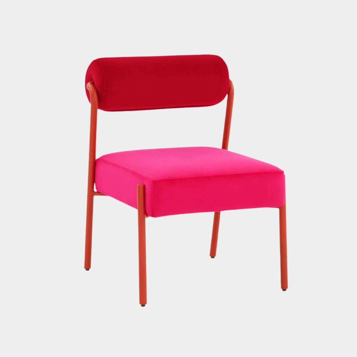 Jolene Hot Pink Velvet Accent Chair