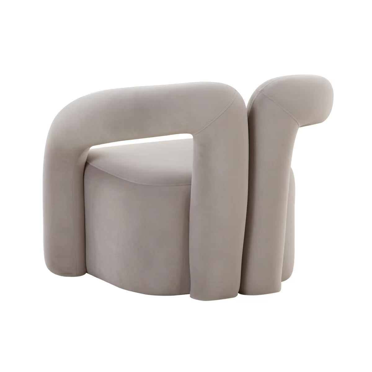 Jenn Grey Velvet Accent Chair