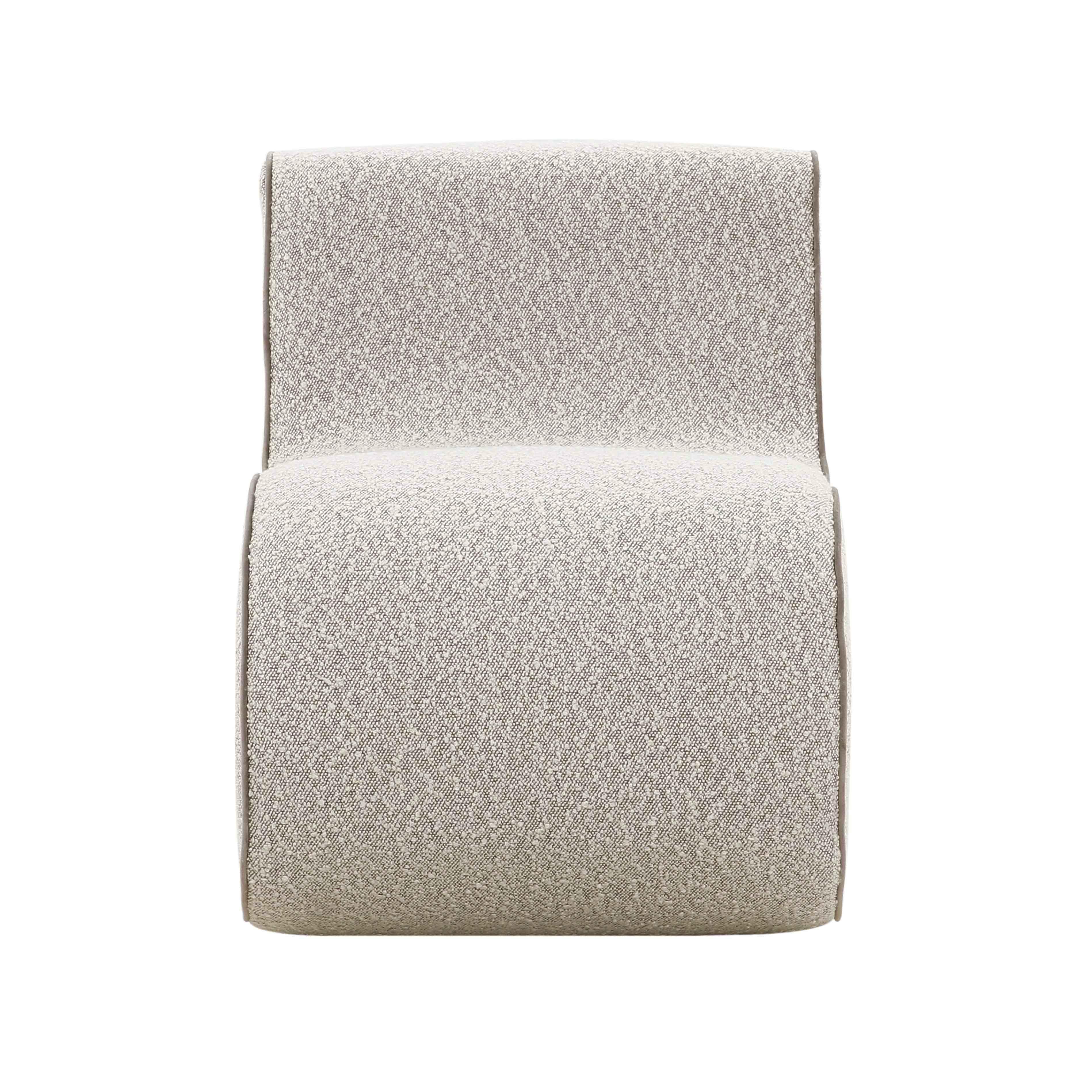 Fauteuil d'appoint Senna en boucle gris moucheté 