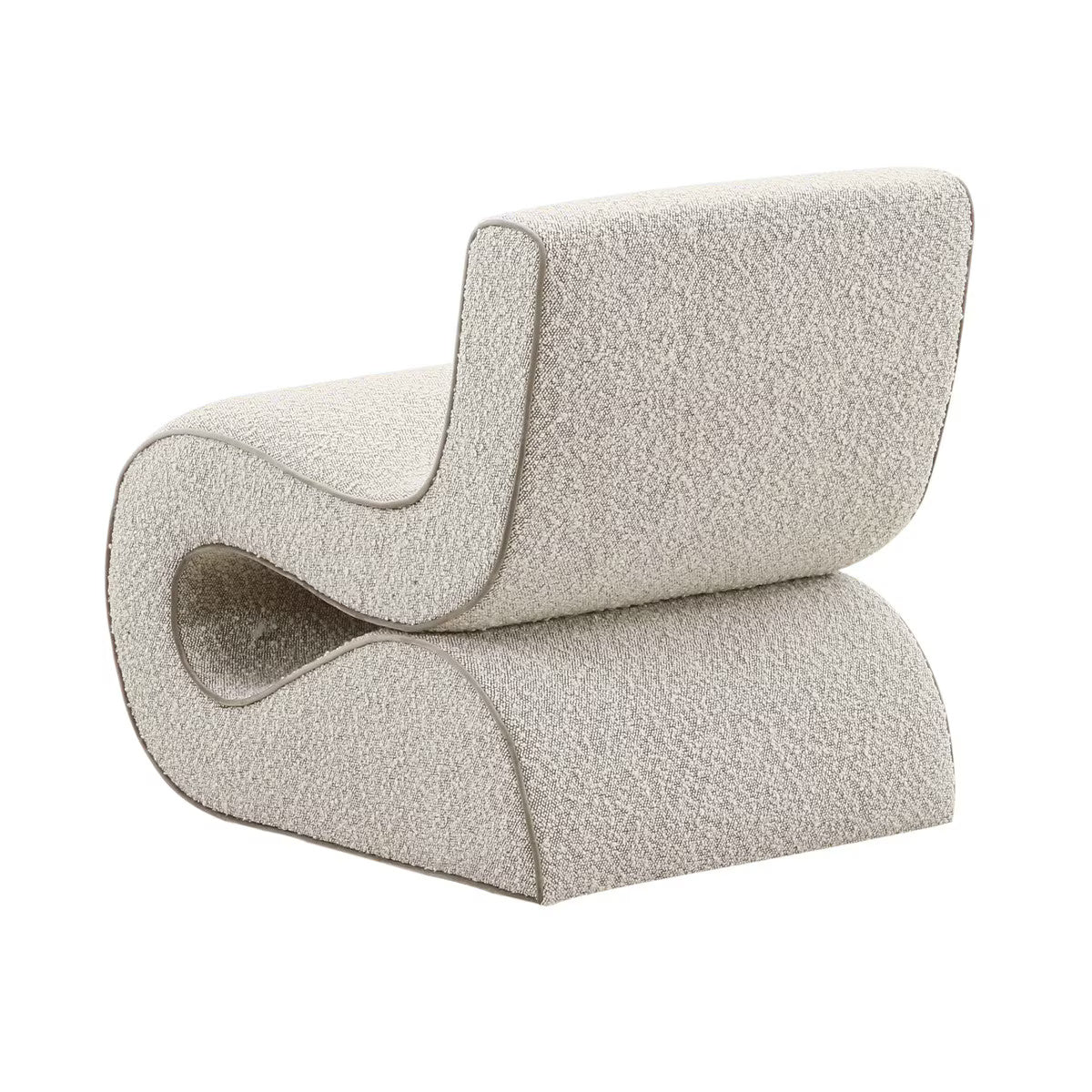 Fauteuil d'appoint Senna en boucle gris moucheté 