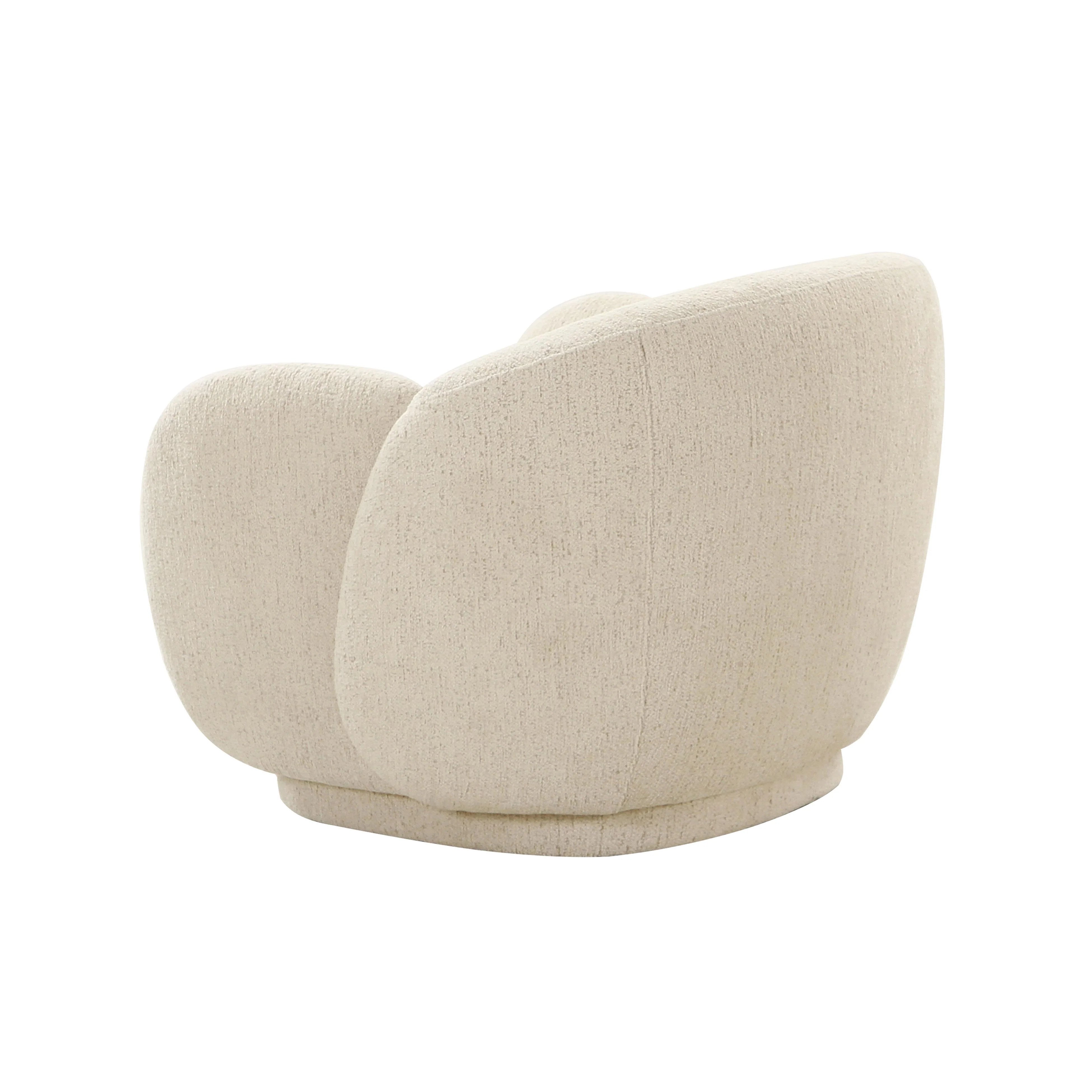 Fauteuil d'appoint boucle crème brumeux 