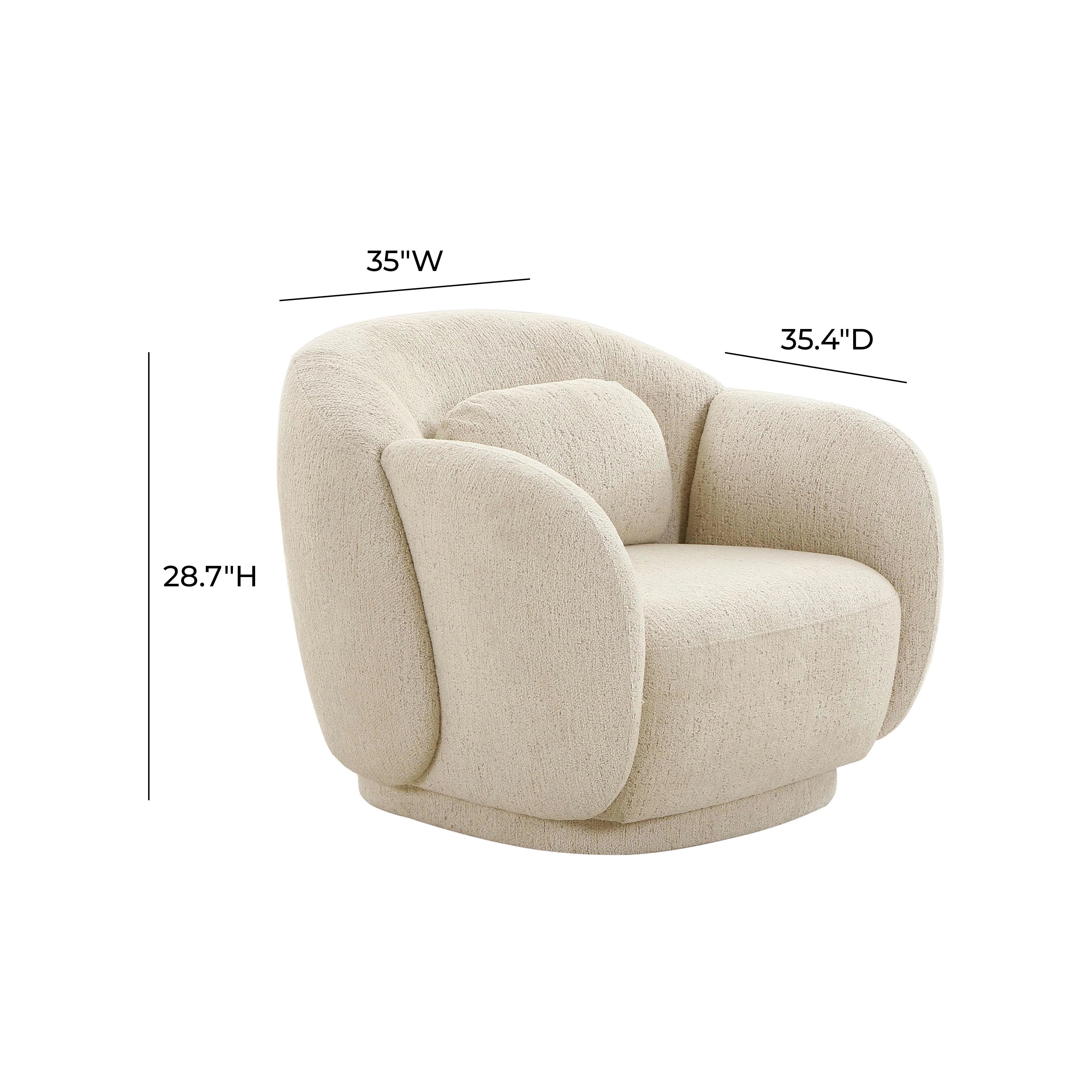Fauteuil d'appoint boucle crème brumeux 