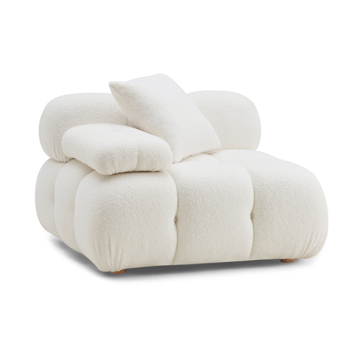 Calliope Cream Vegan Shearling Modular Corner Chair