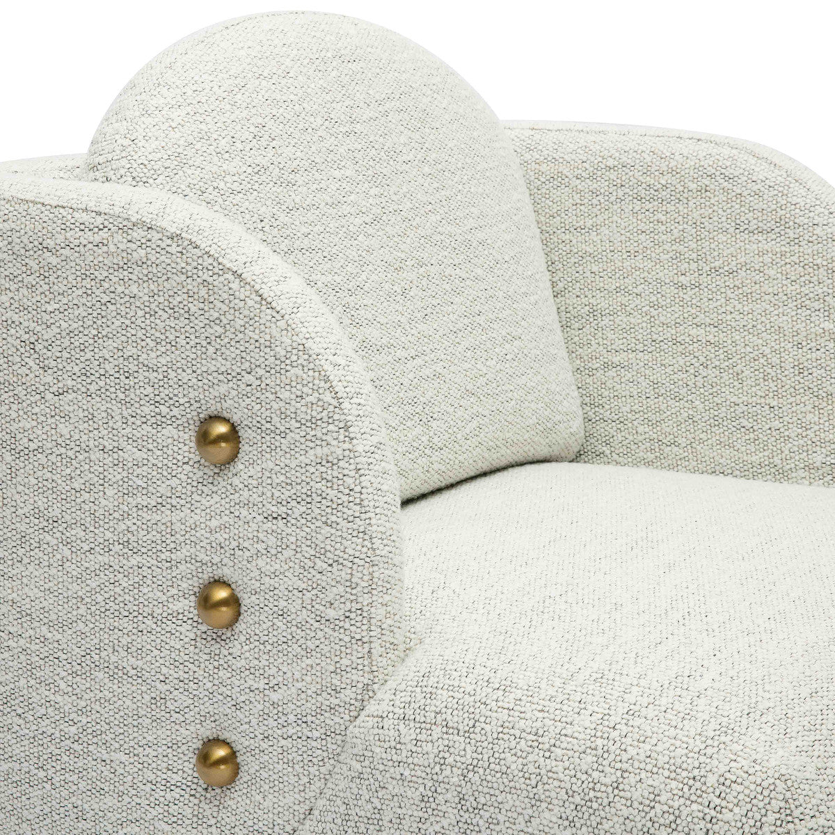 Earl Nubby Cotton White Chenille Accent Chair