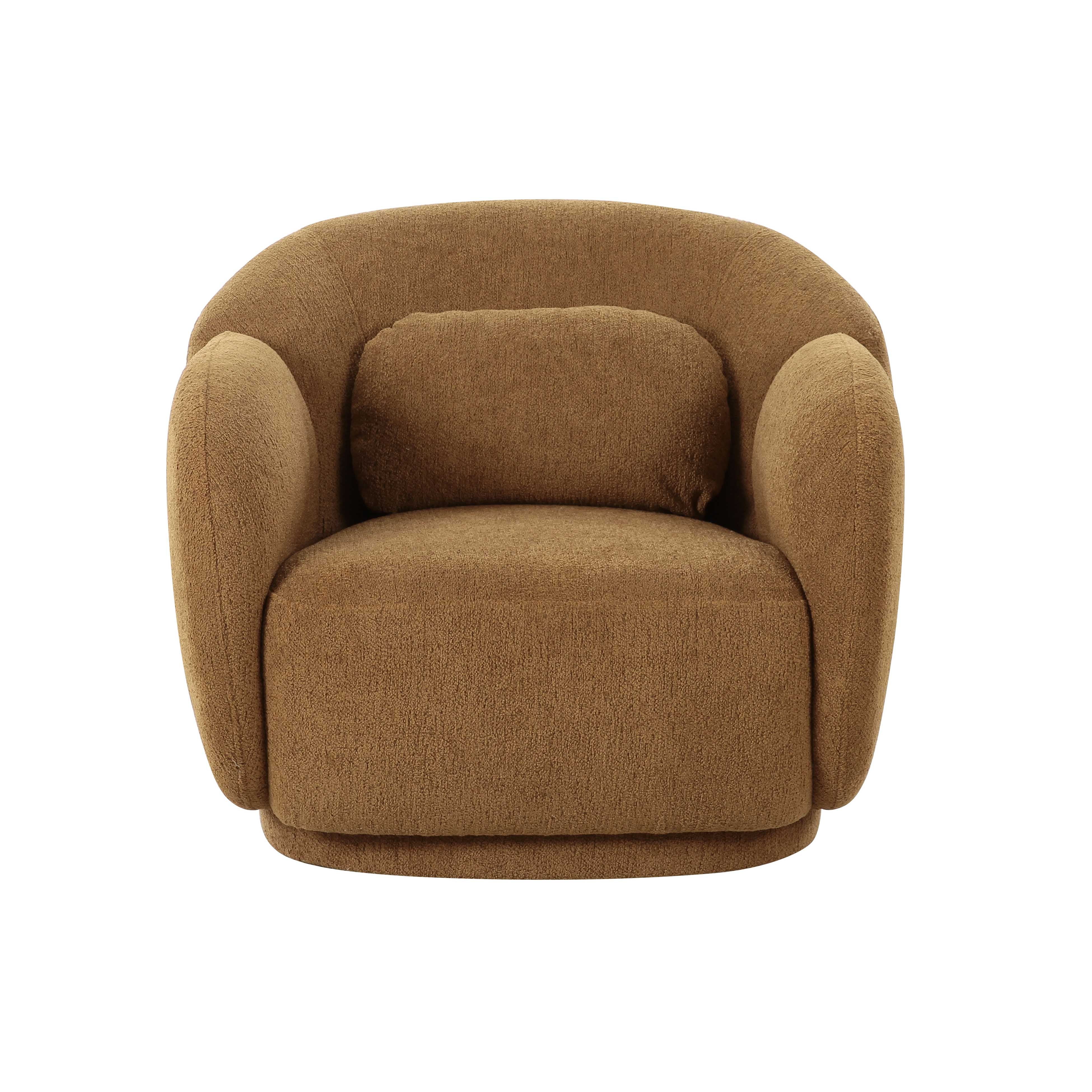 Fauteuil d'appoint boucle crème brumeux 