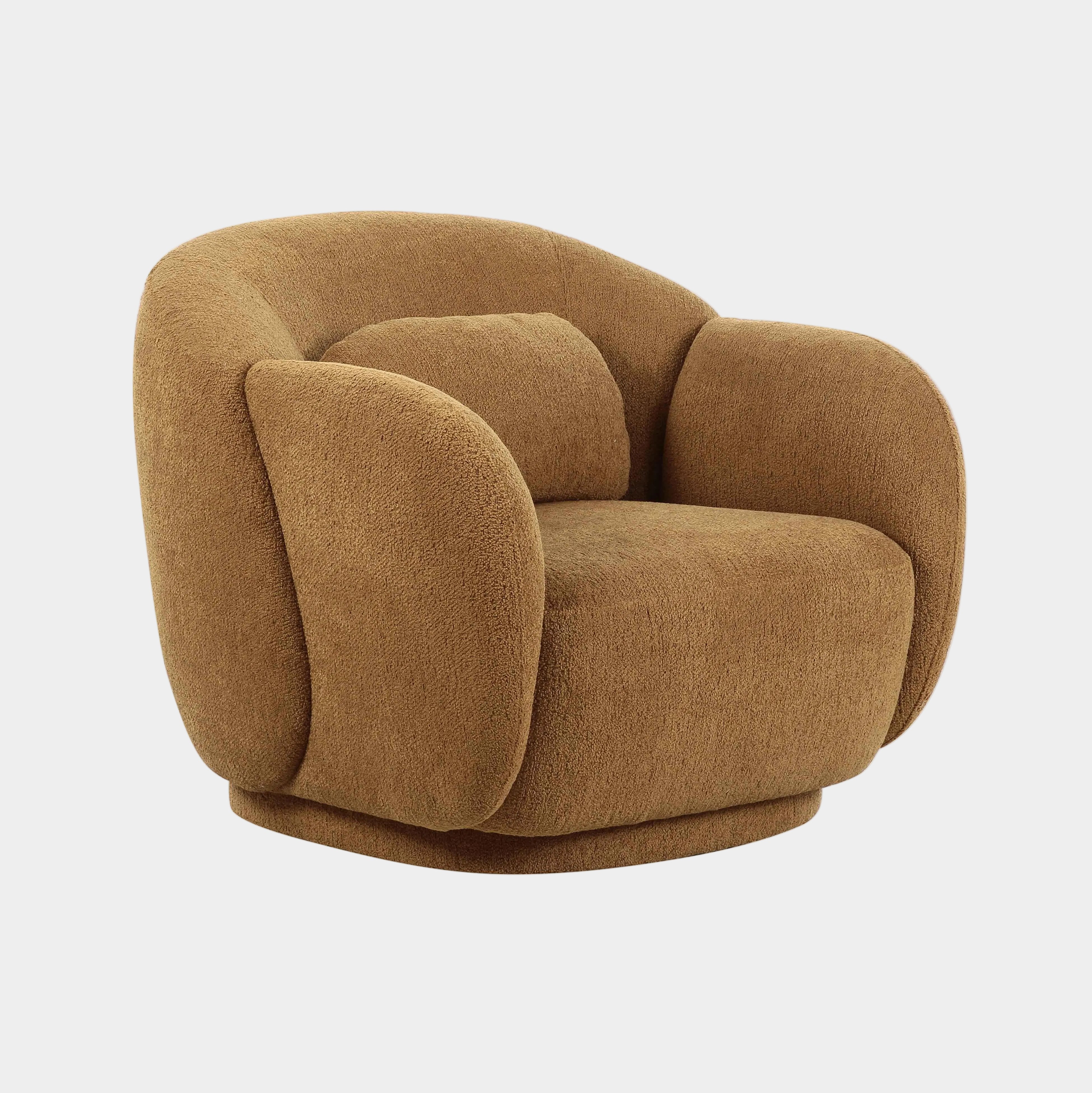 Fauteuil d'appoint boucle crème brumeux 