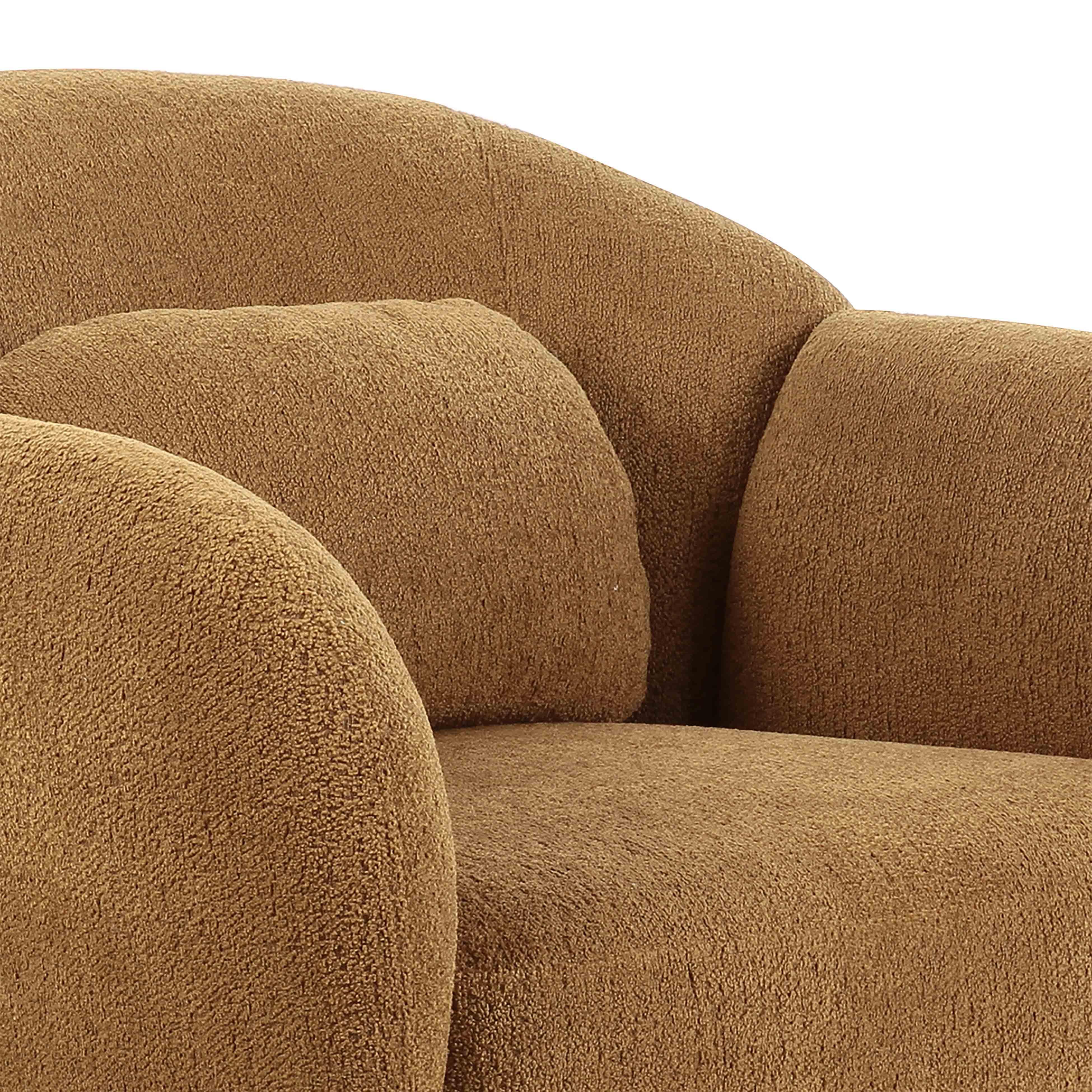 Fauteuil d'appoint boucle crème brumeux 