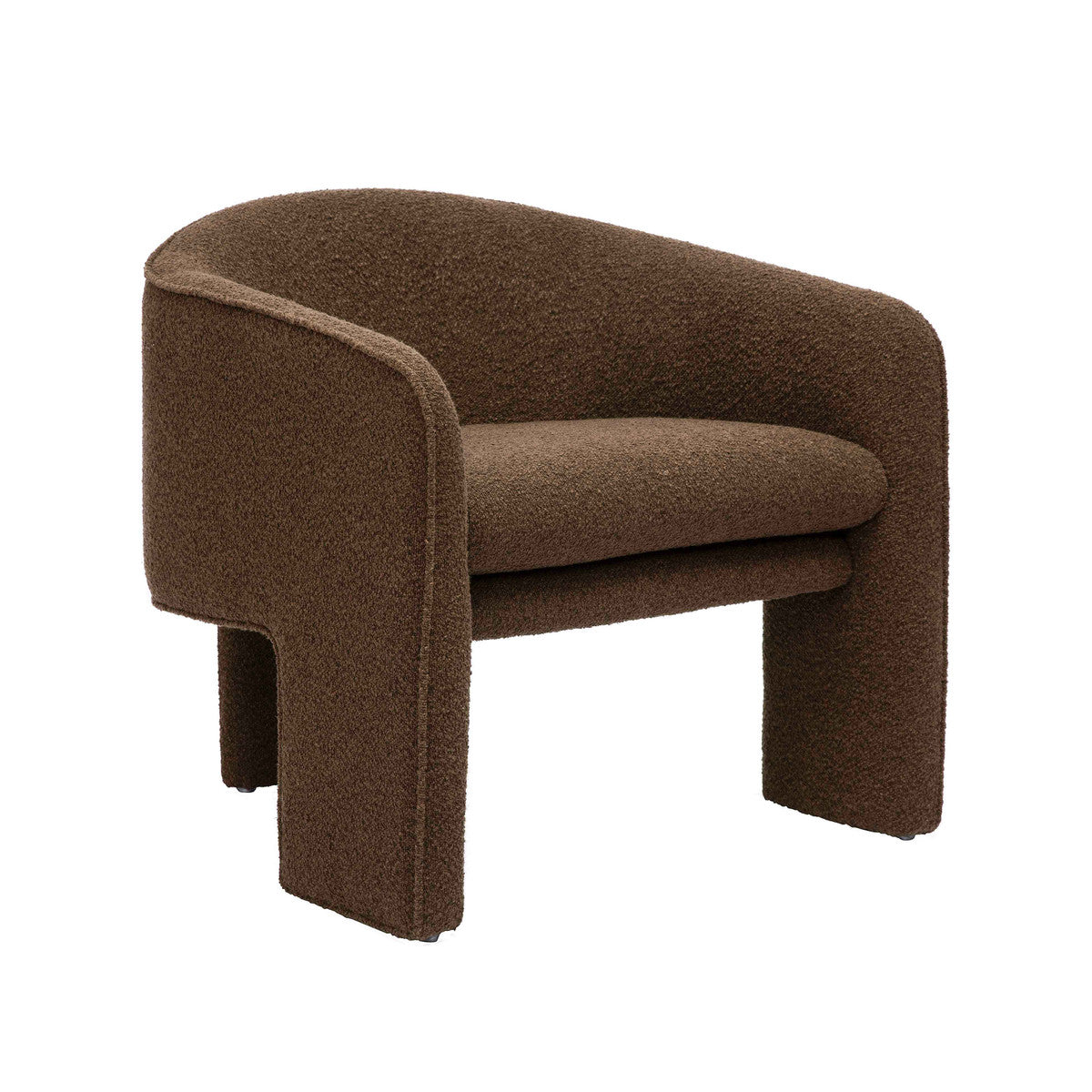 Marla Chocolate Brown Boucle Accent Chair