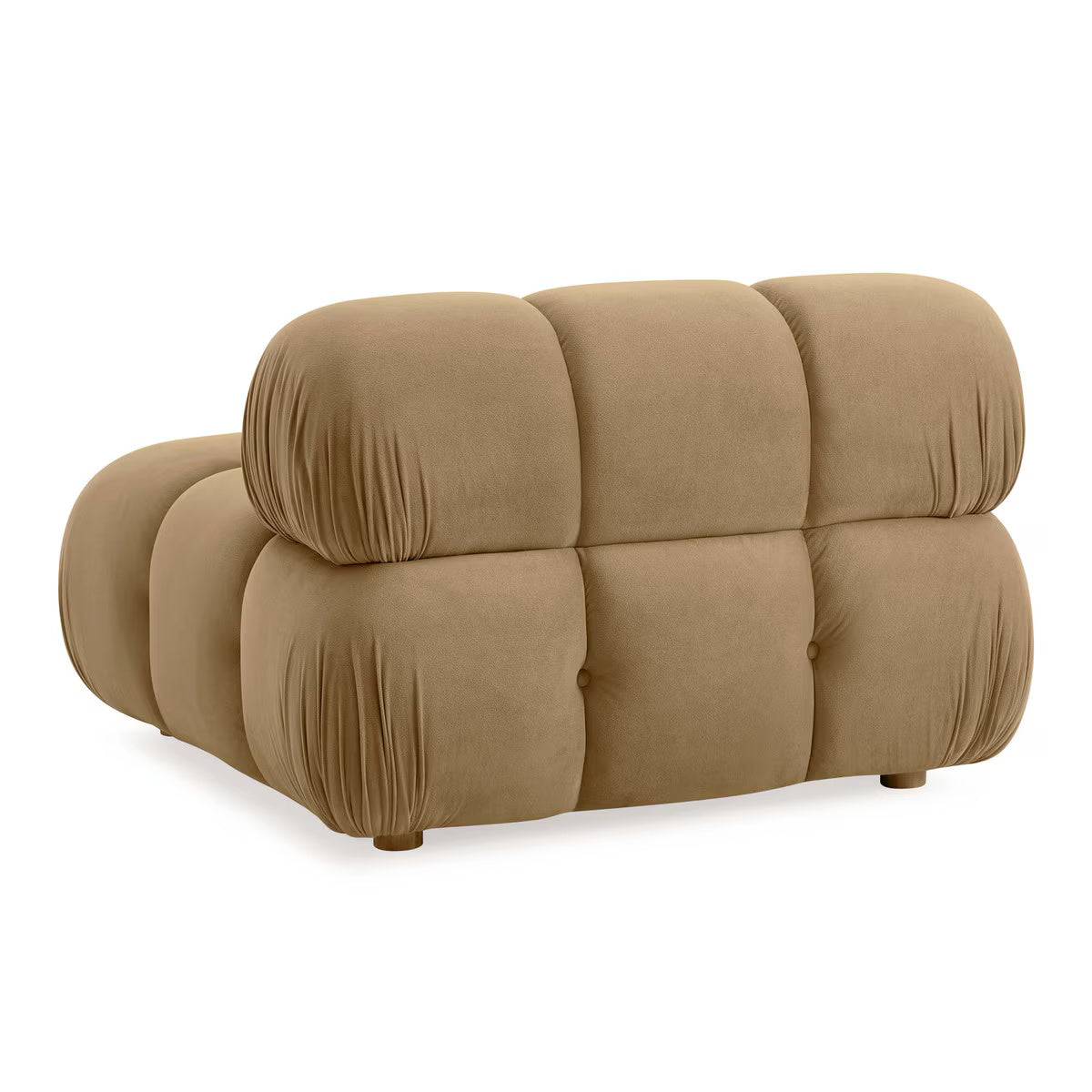 Calliope Cafe Au Lait Performance Velvet Modular Armless Chair