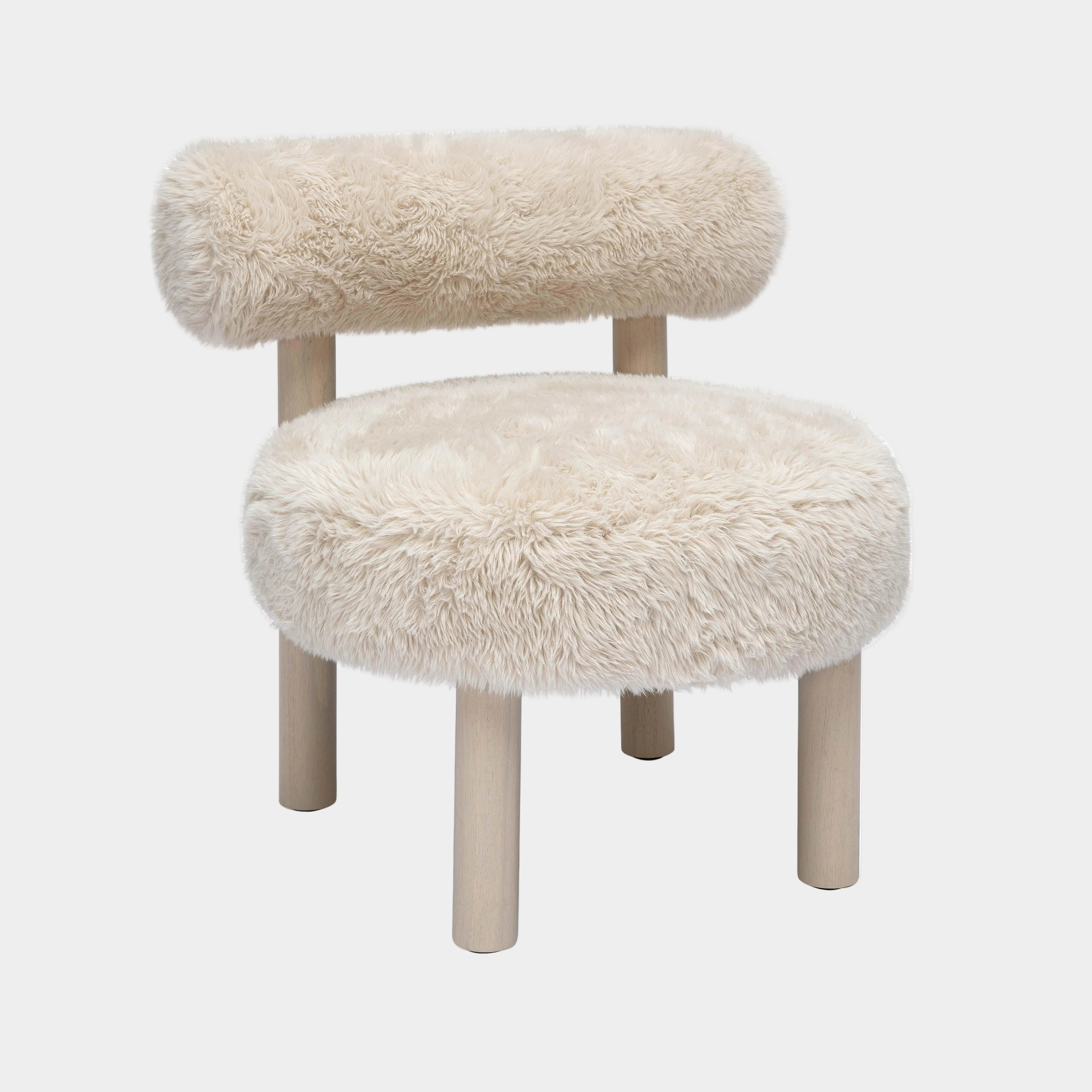 Carmel Contract-Grade Vegan Shearling Accent Chair