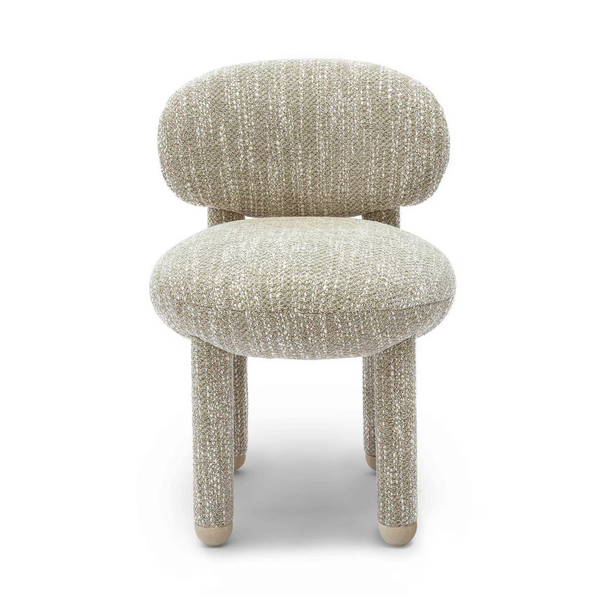 Chaise d'appoint en tissu Nubby Performance beige de Manu