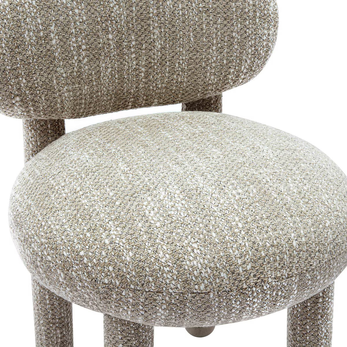 Manu Beige Nubby Performance Fabric Side Chair