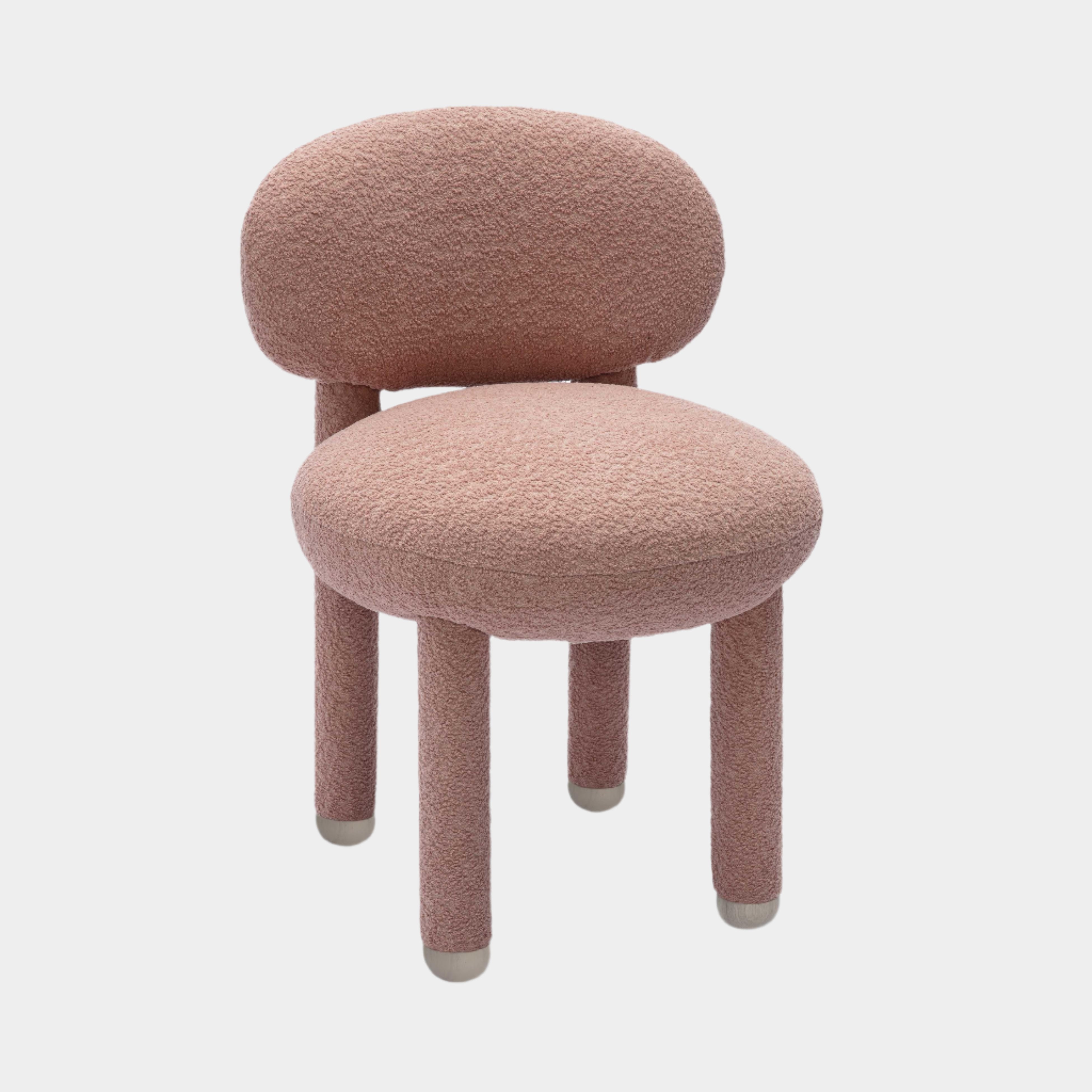 Manu Rose Pink Performance Boucle Side Chair