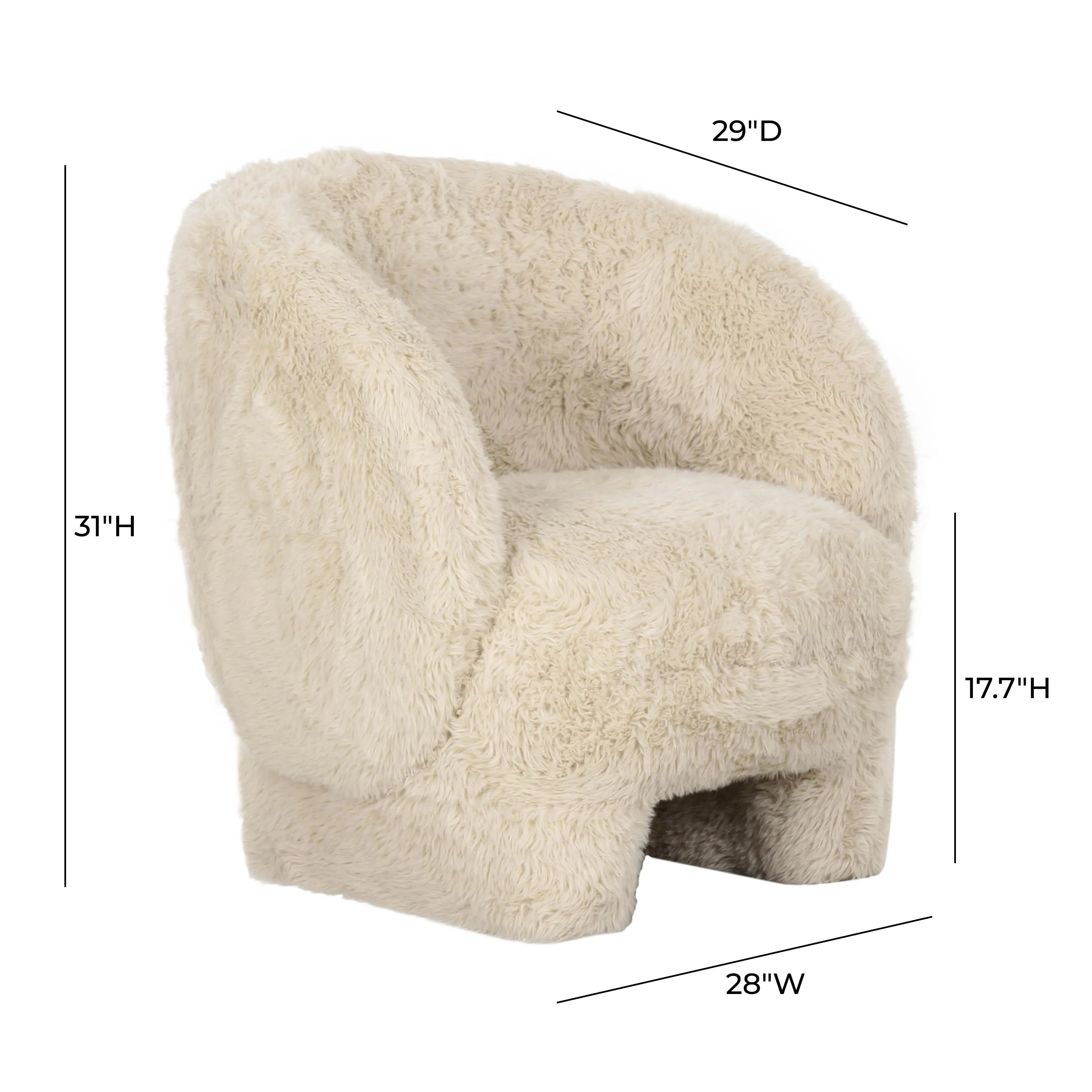 Kiki Contract-Grade Vegan Shearling Accent Chair