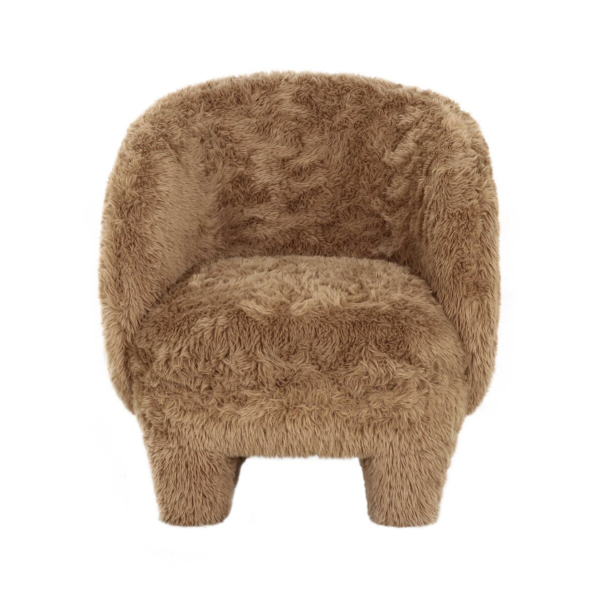 Kiki Dark Taupe Vegan Shearling Accent Chair