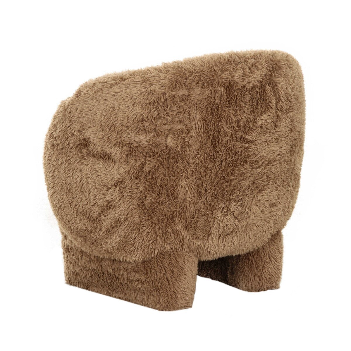 Kiki Dark Taupe Vegan Shearling Accent Chair